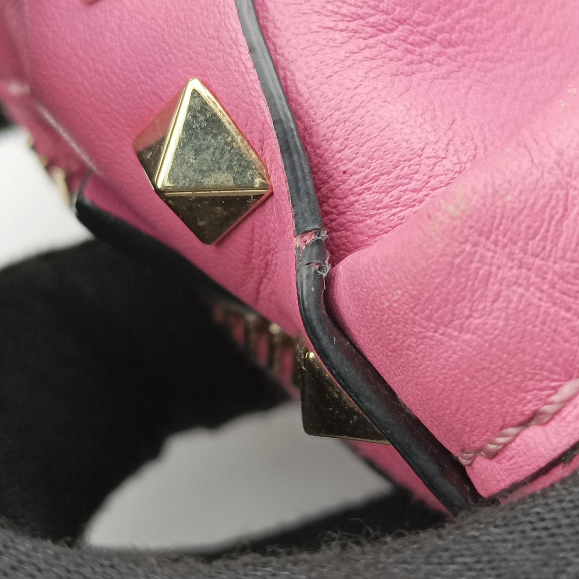 Secondhand Valentino Rockstud Pink Leather  backpack/rucksack | stylenewstar