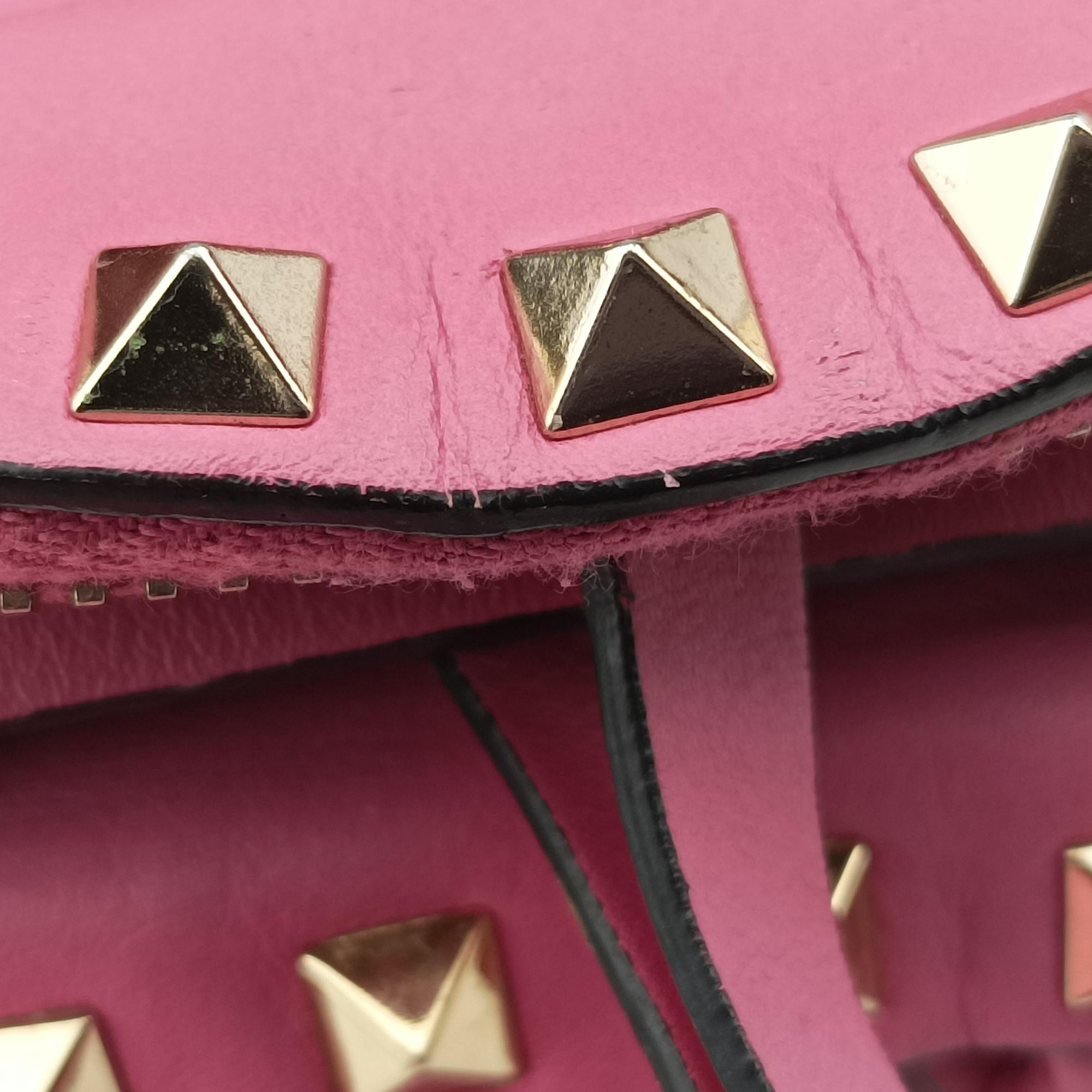 Secondhand Valentino Rockstud Pink Leather  backpack/rucksack | stylenewstar