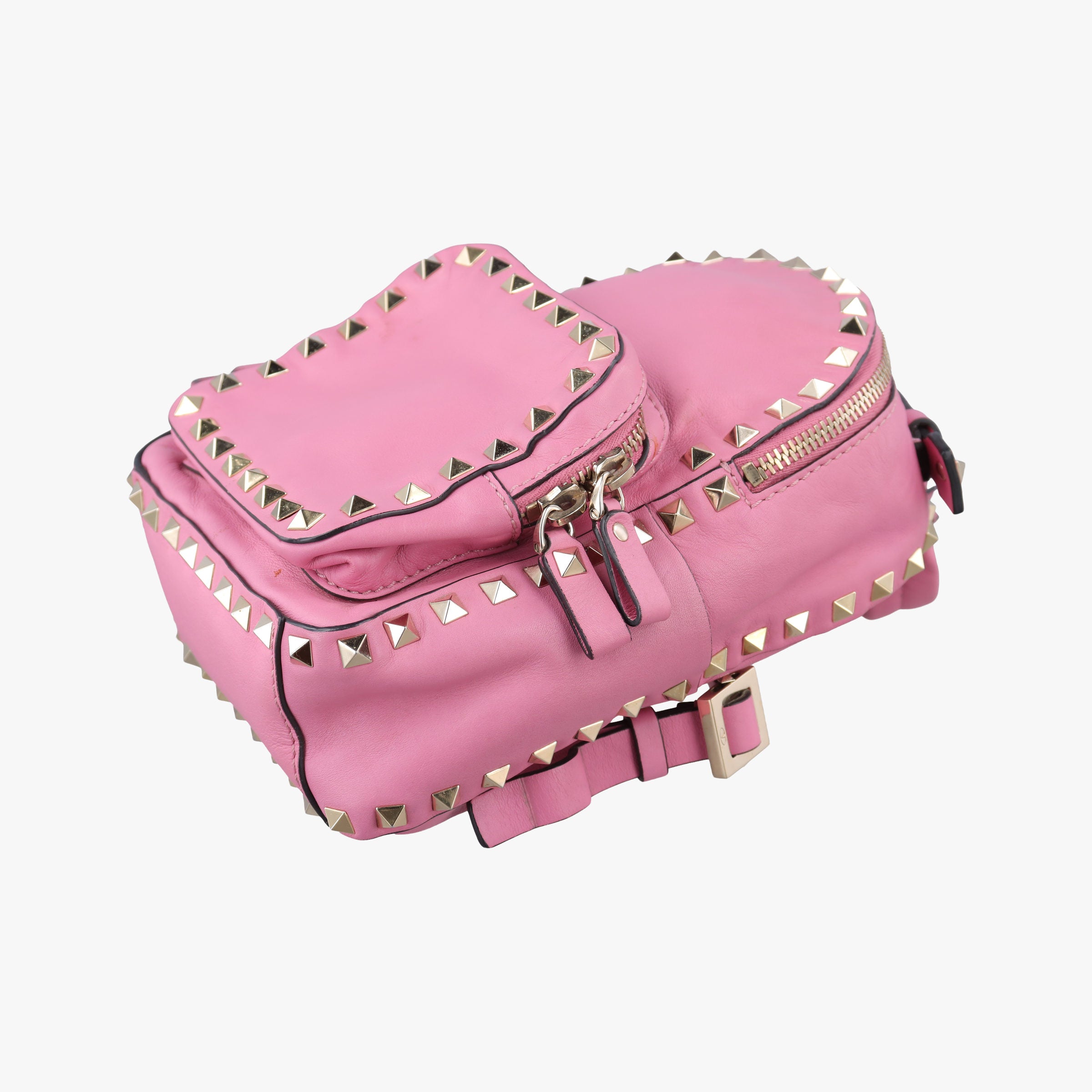 Secondhand Valentino Rockstud Pink Leather  backpack/rucksack | stylenewstar