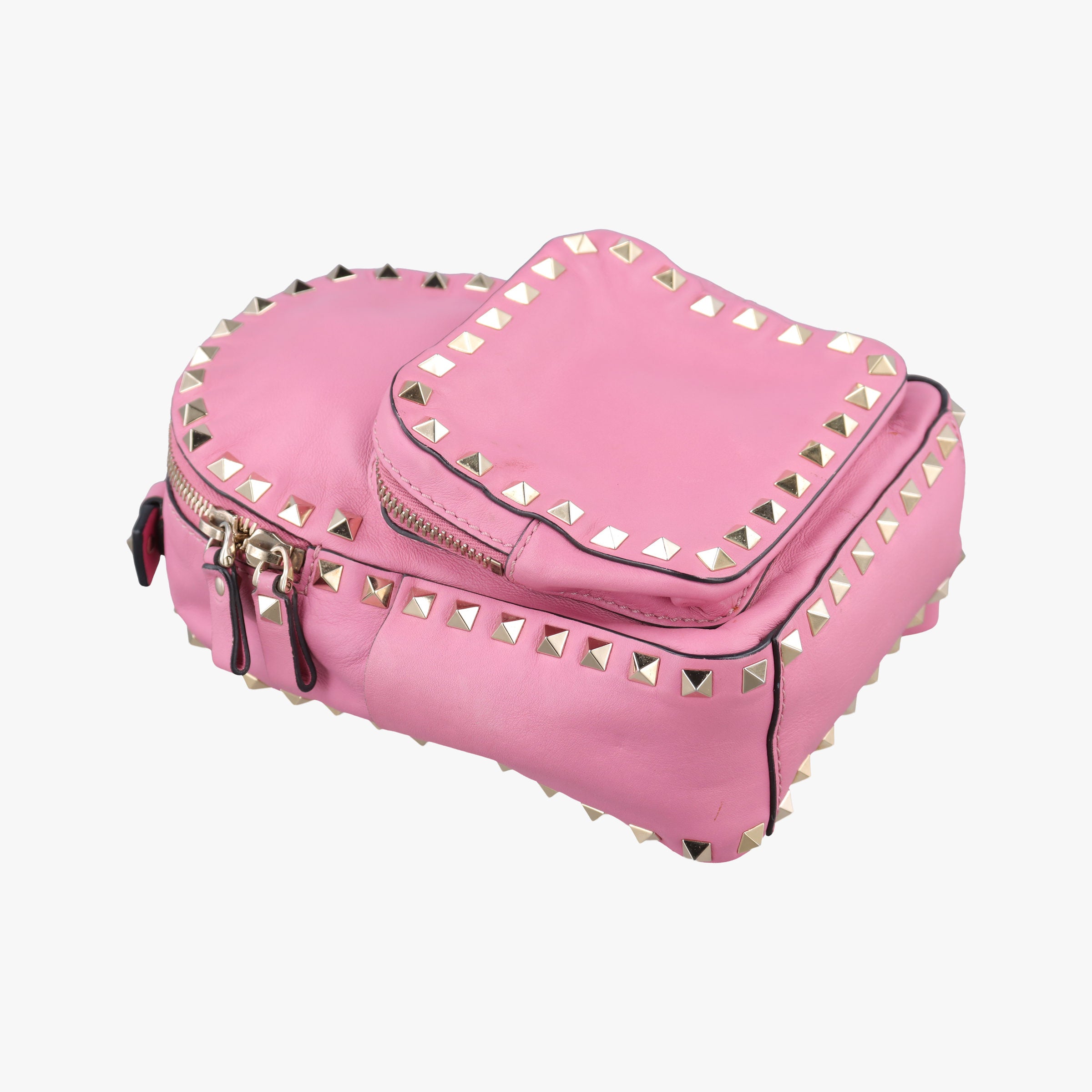 Secondhand Valentino Rockstud Pink Leather  backpack/rucksack | stylenewstar