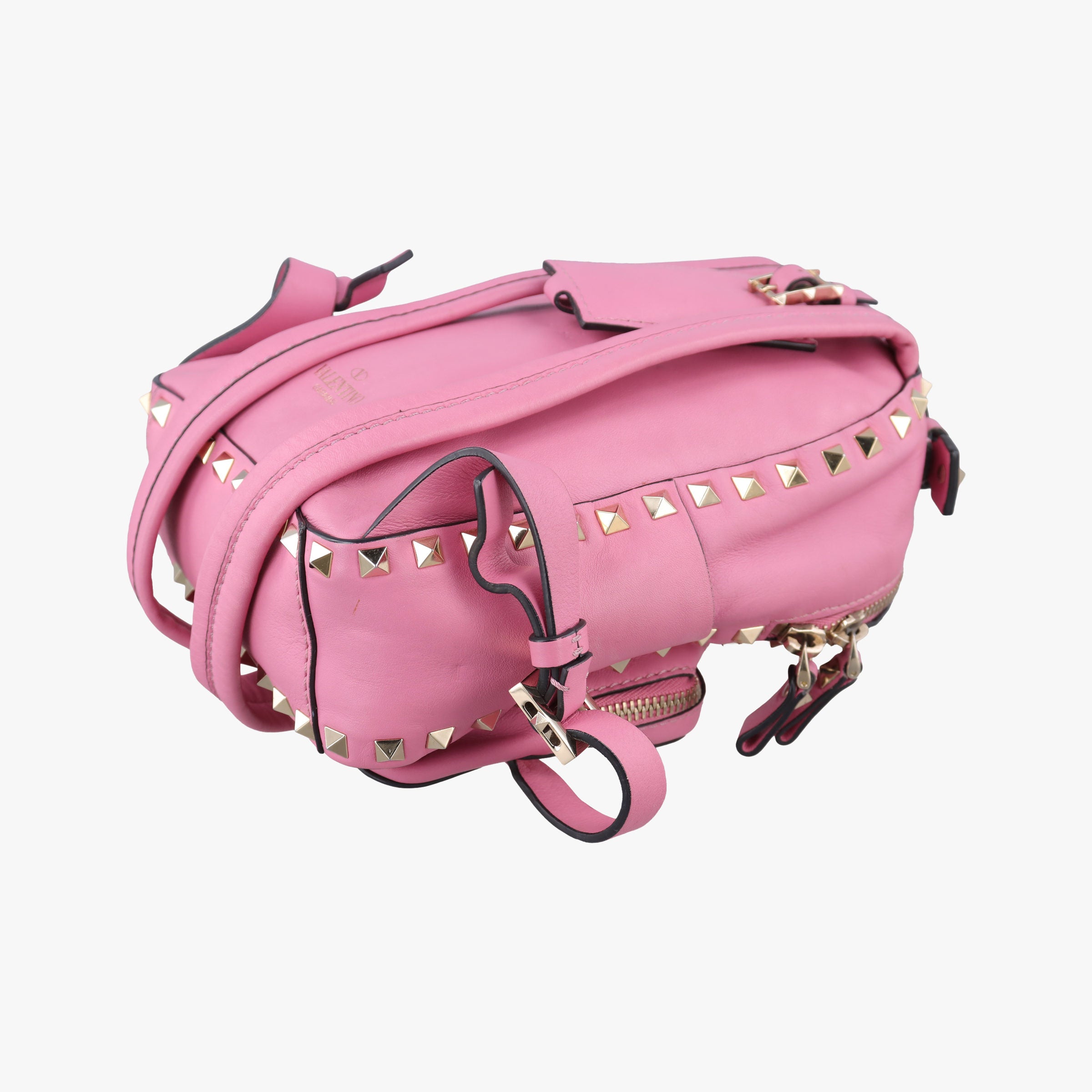 Secondhand Valentino Rockstud Pink Leather  backpack/rucksack | stylenewstar