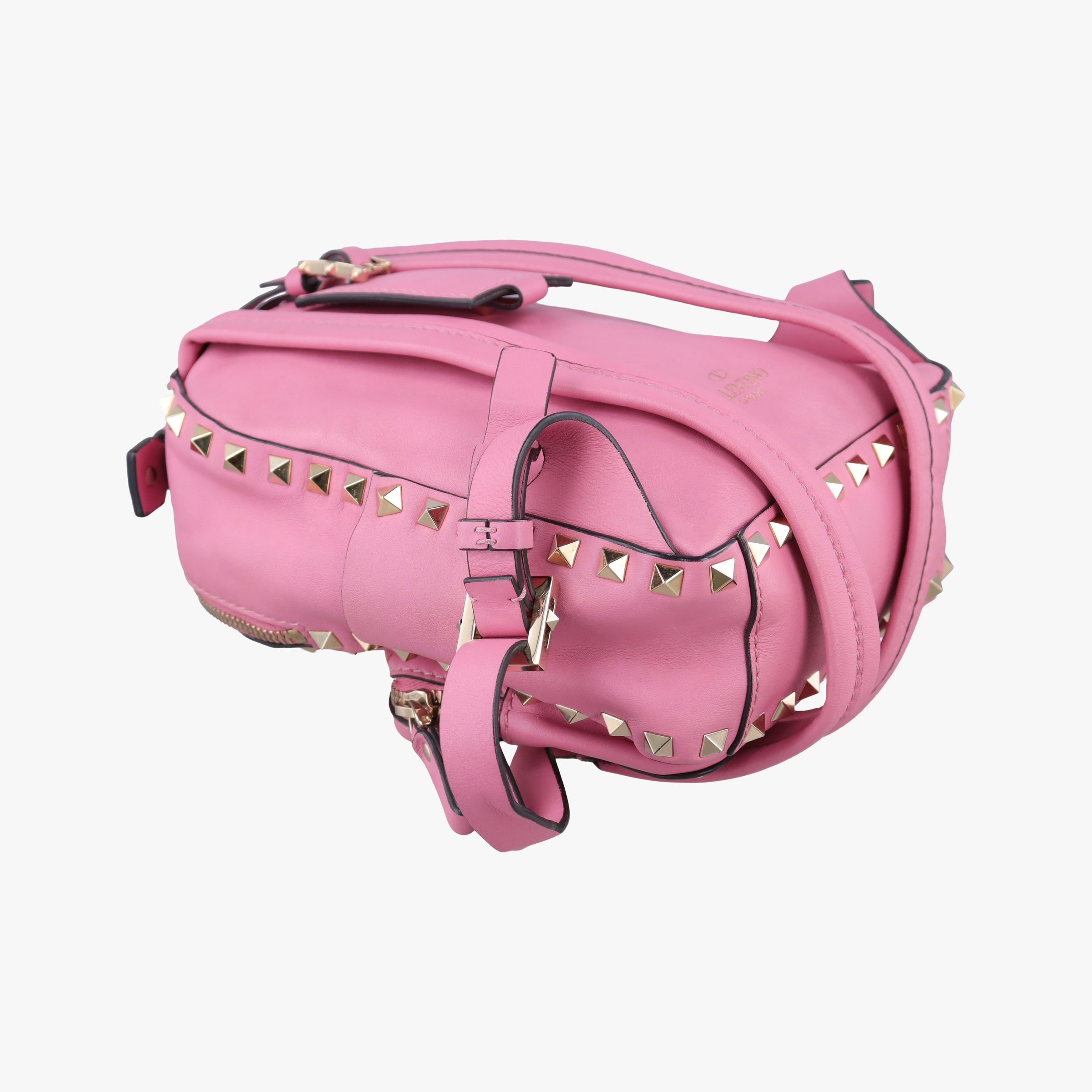 Secondhand Valentino Rockstud Pink Leather  backpack/rucksack | stylenewstar