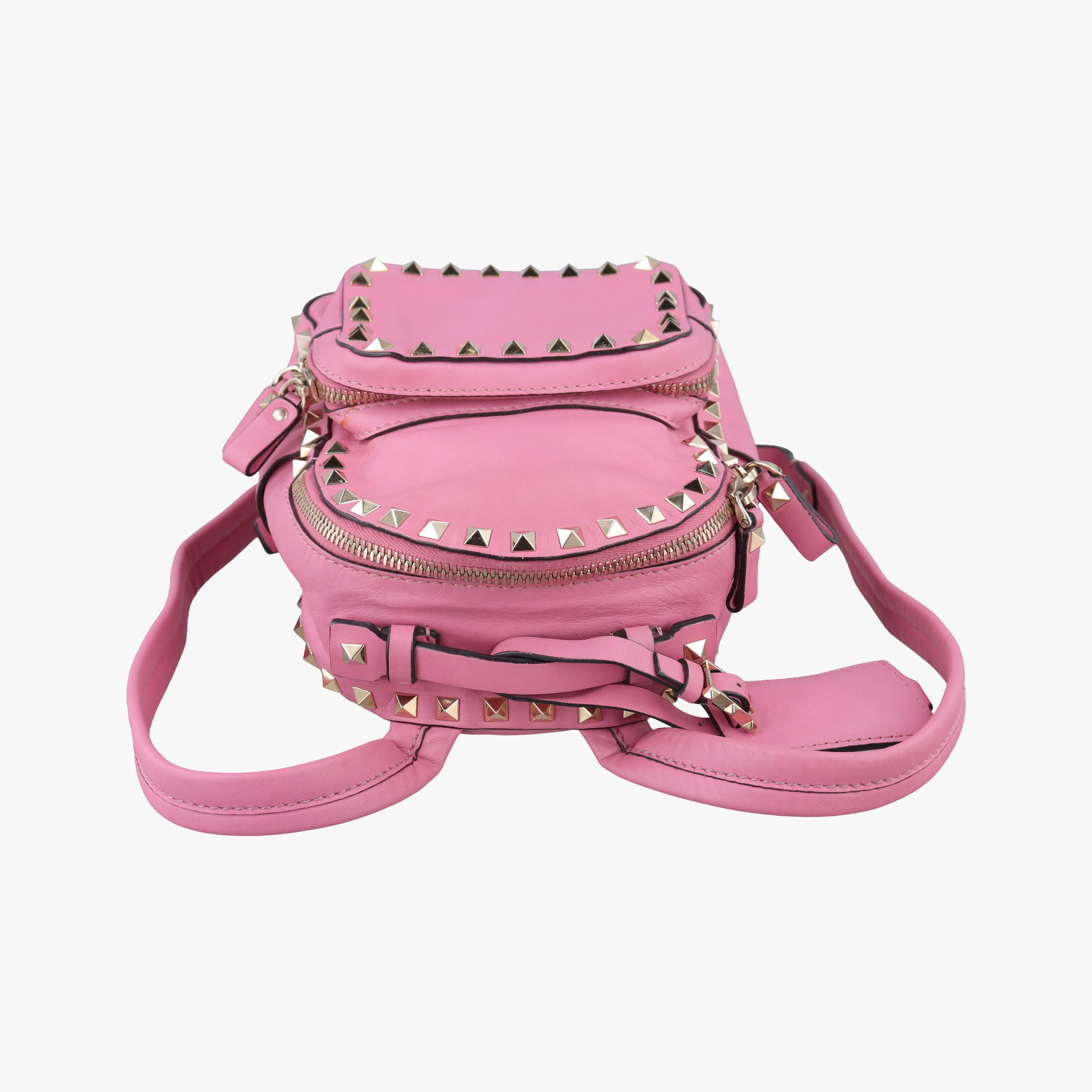 Secondhand Valentino Rockstud Pink Leather  backpack/rucksack | stylenewstar