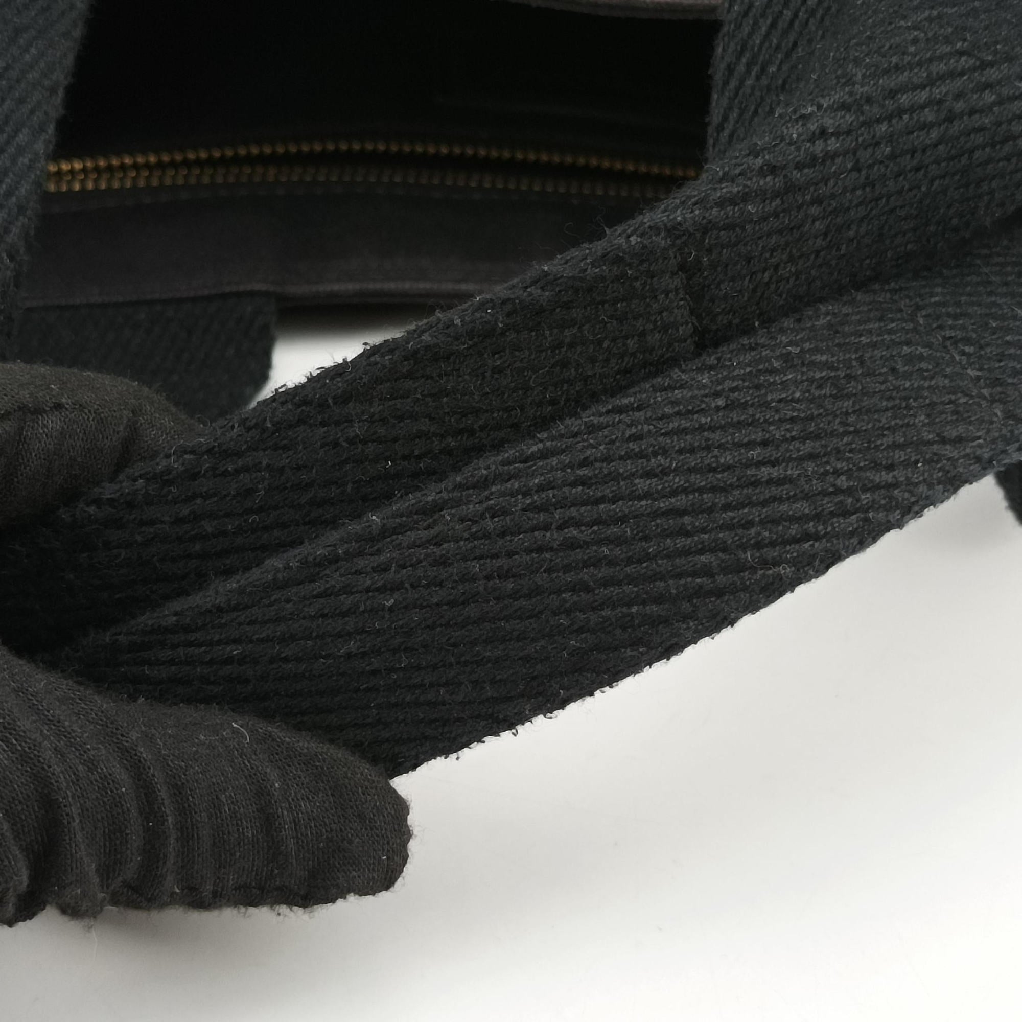 Secondhand Fendi Fendace La Medusa Black×yellow canvas 8BH395 handbag | stylenewstar