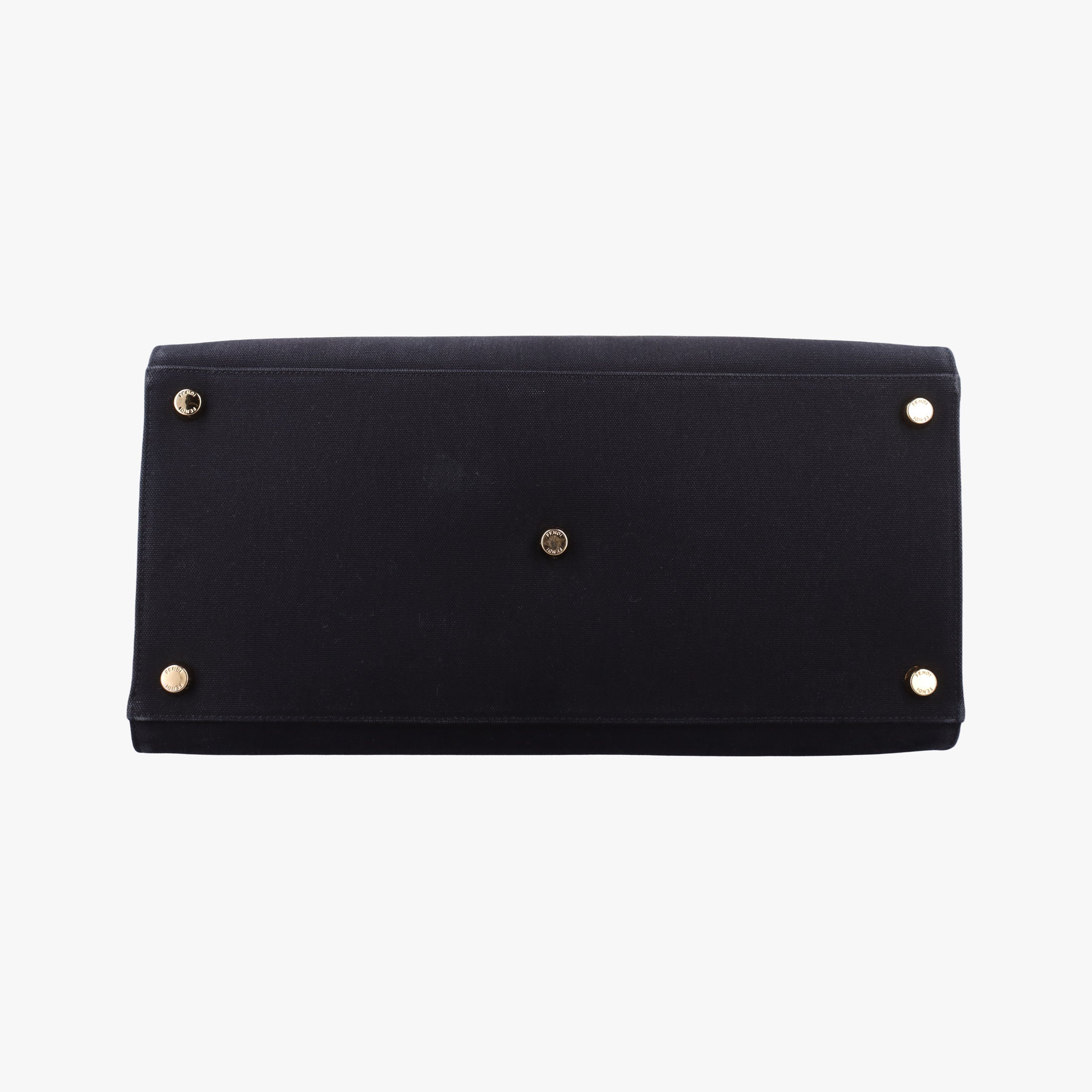 Secondhand Fendi Fendace La Medusa Black×yellow canvas 8BH395 handbag | stylenewstar