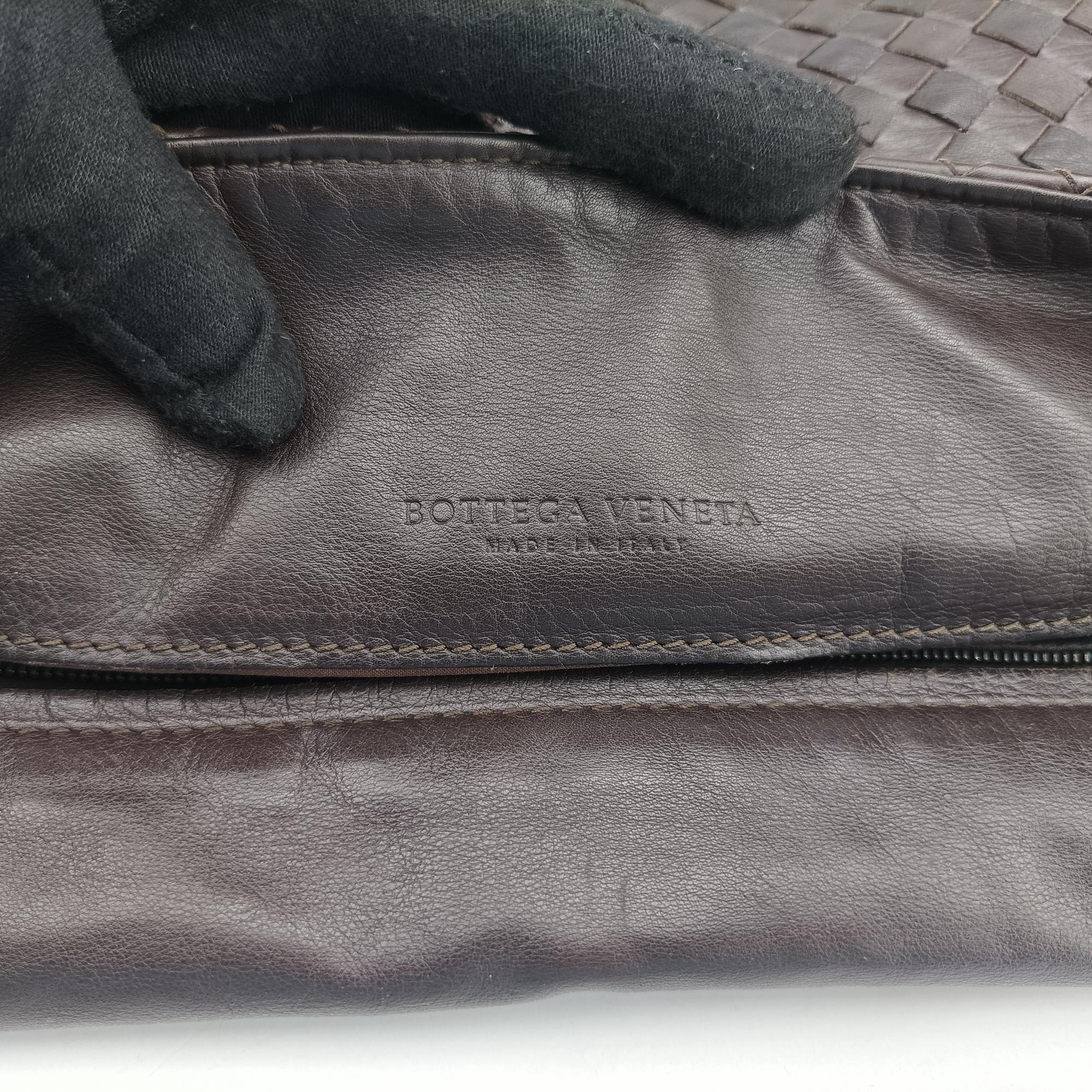Pre-owned Bottega Veneta Intrecciato Brown lambskin  shoulderbag | stylenewstar