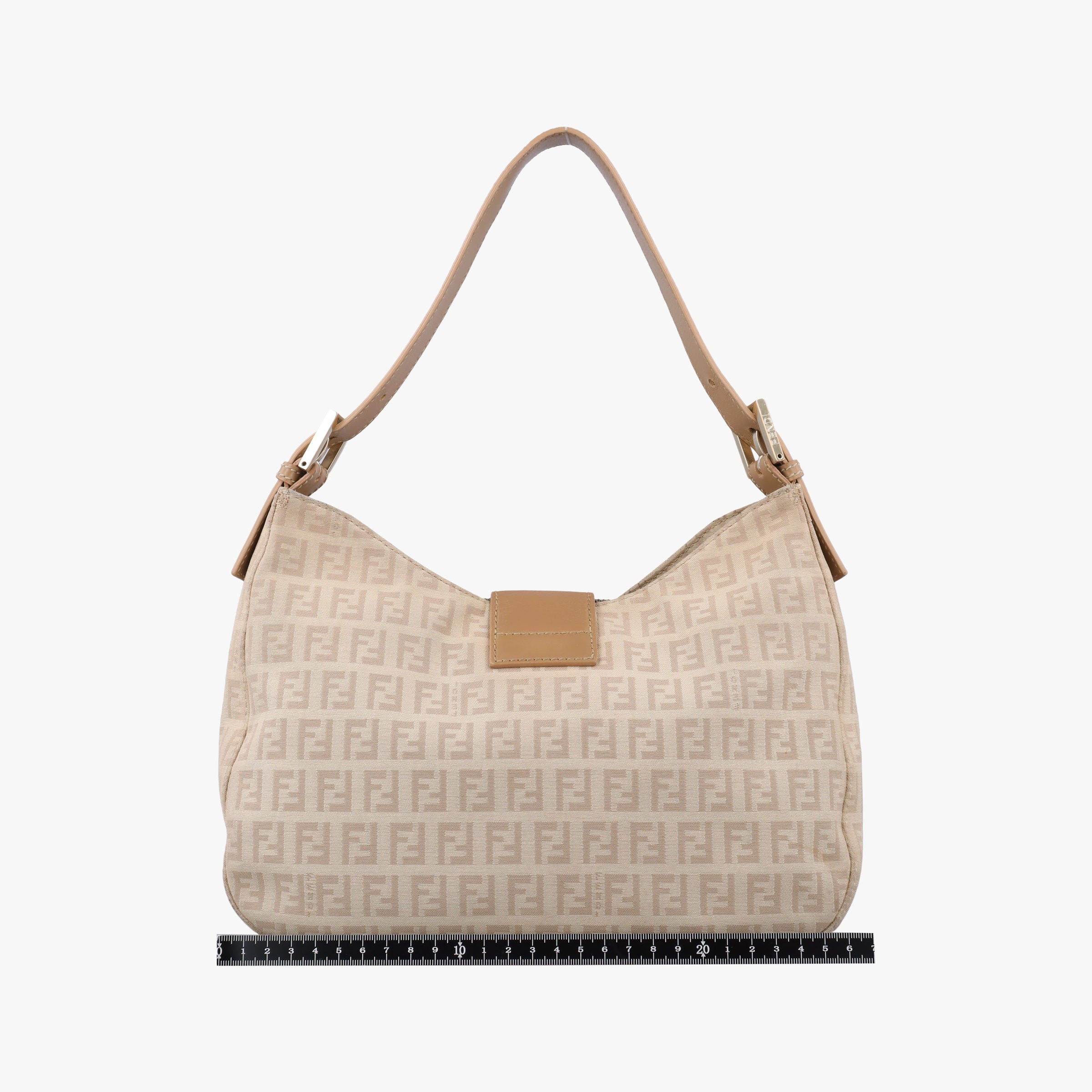 Pre-owned Fendi Zucchino Beige canvas 8BR036 handbag | stylenewstar