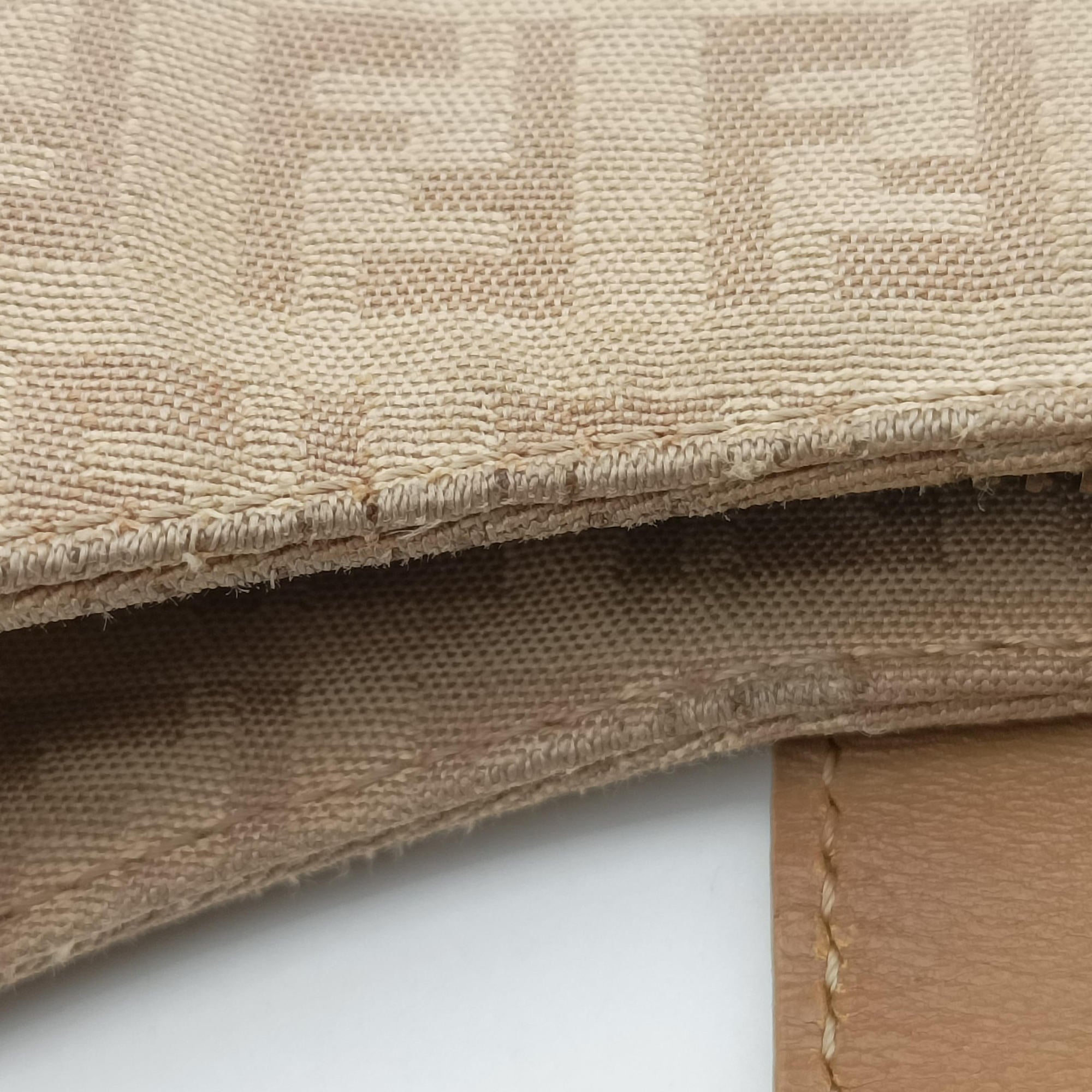Pre-owned Fendi Zucchino Beige canvas 8BR036 handbag | stylenewstar