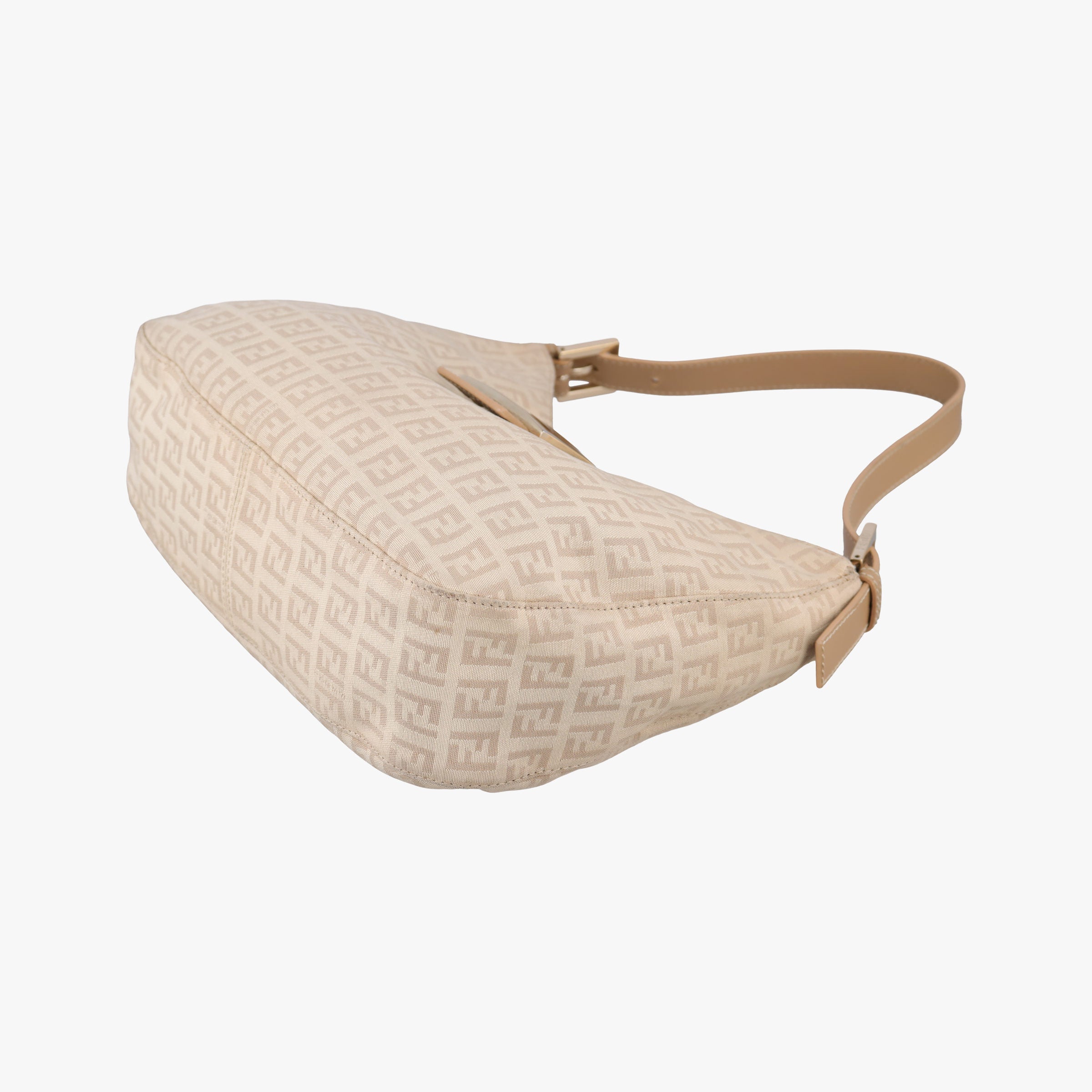 Pre-owned Fendi Zucchino Beige canvas 8BR036 handbag | stylenewstar