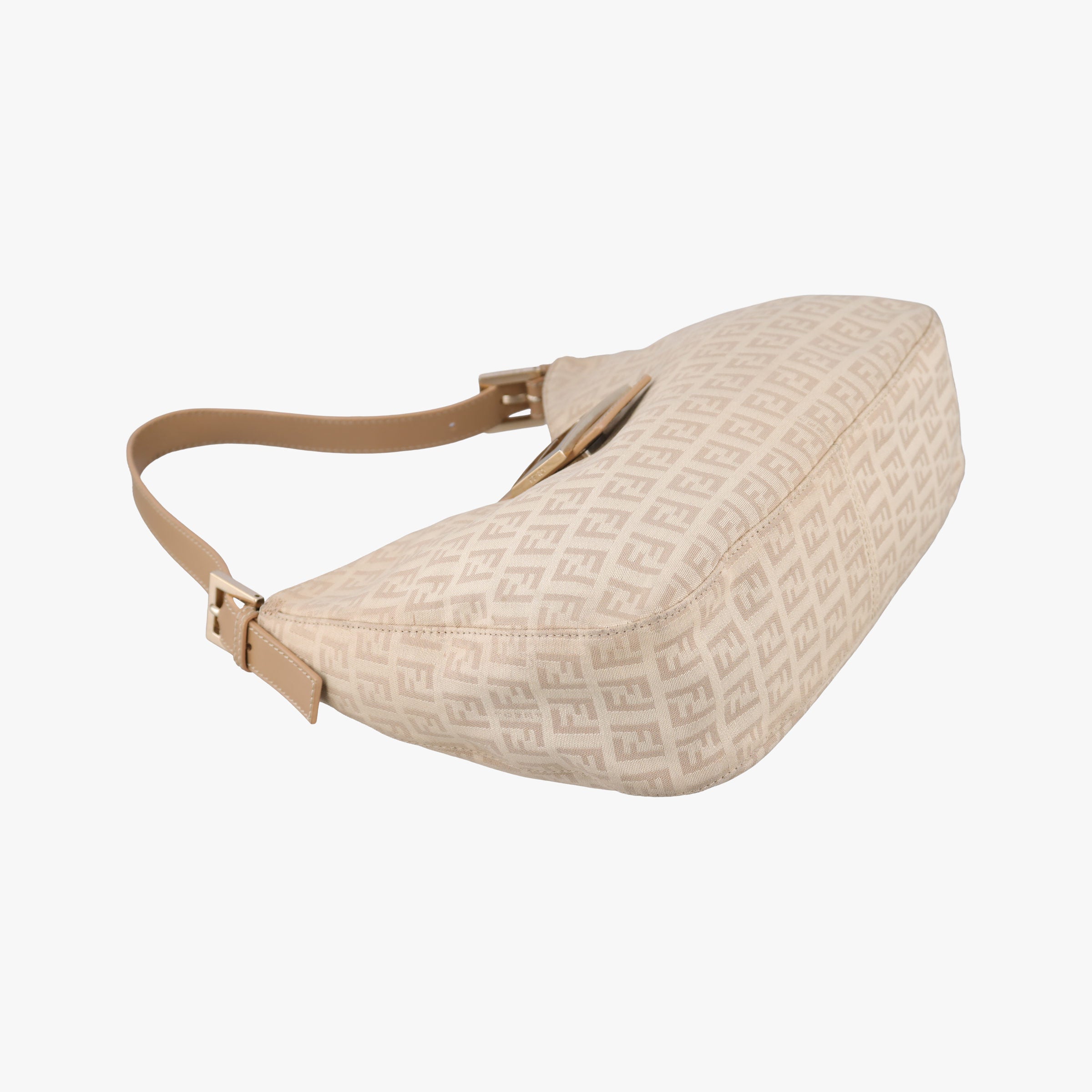 Pre-owned Fendi Zucchino Beige canvas 8BR036 handbag | stylenewstar