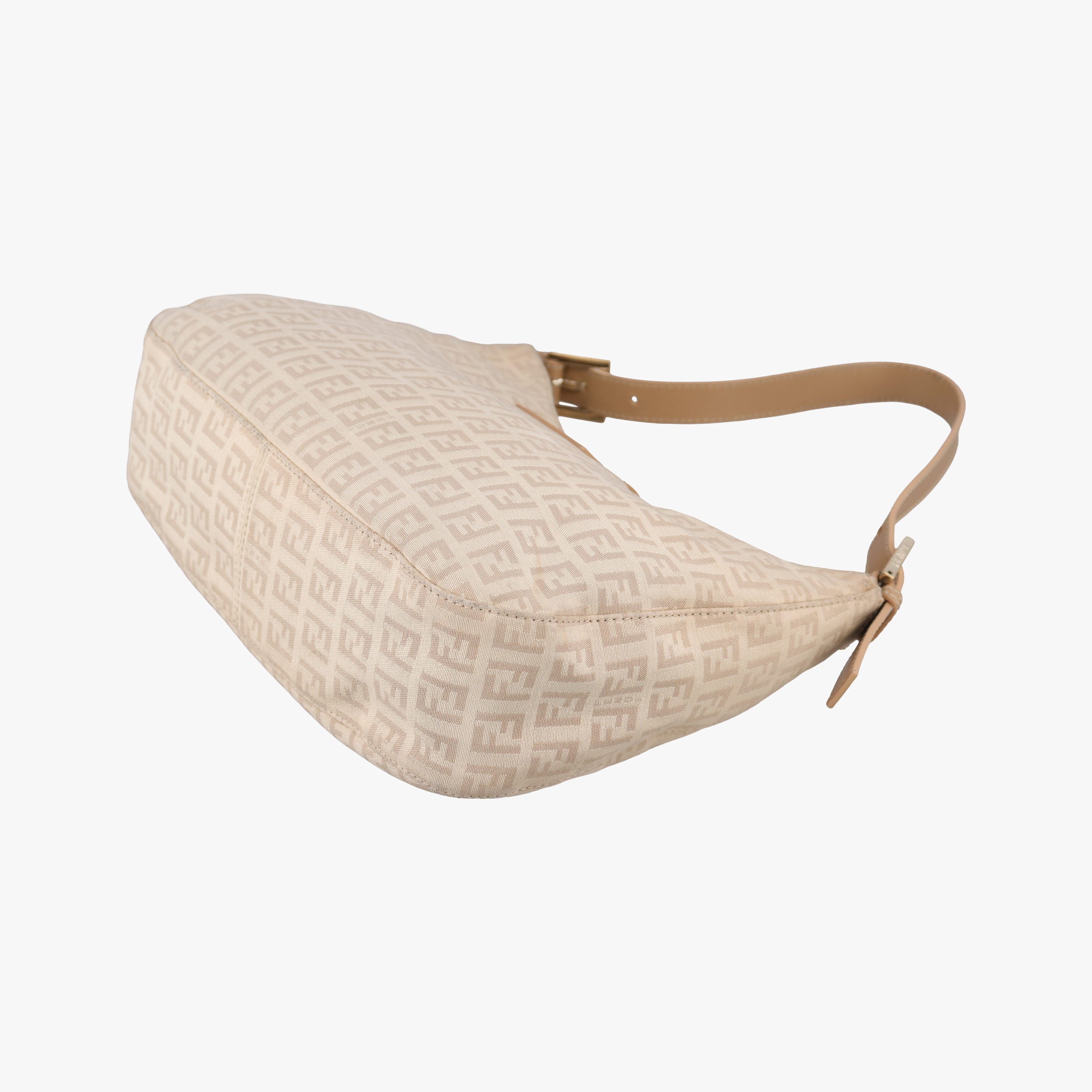 Pre-owned Fendi Zucchino Beige canvas 8BR036 handbag | stylenewstar