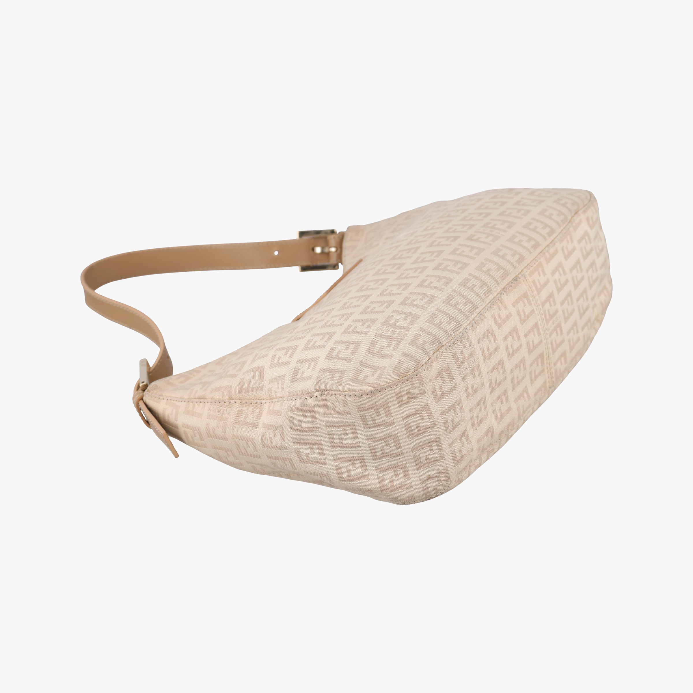 Pre-owned Fendi Zucchino Beige canvas 8BR036 handbag | stylenewstar