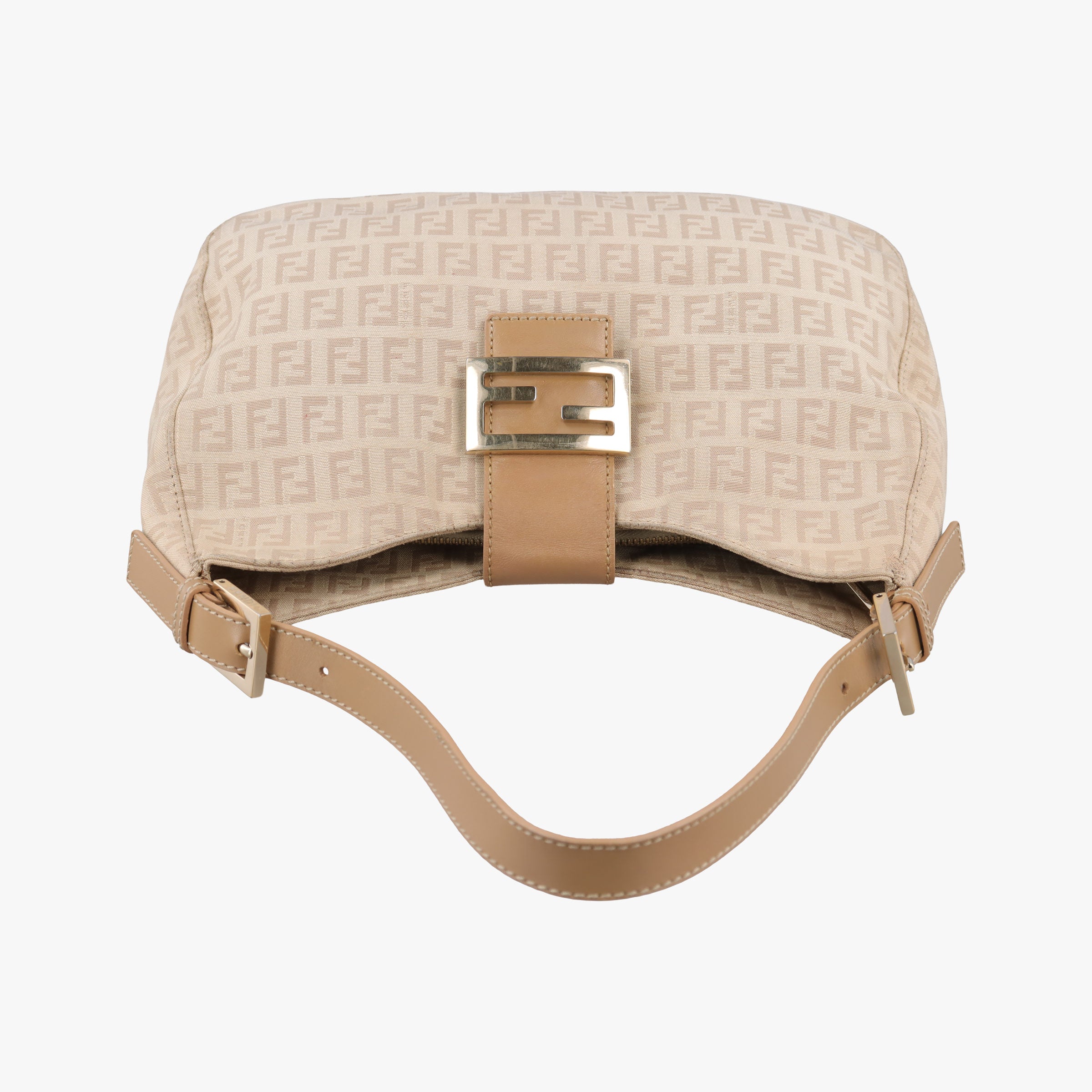 Pre-owned Fendi Zucchino Beige canvas 8BR036 handbag | stylenewstar