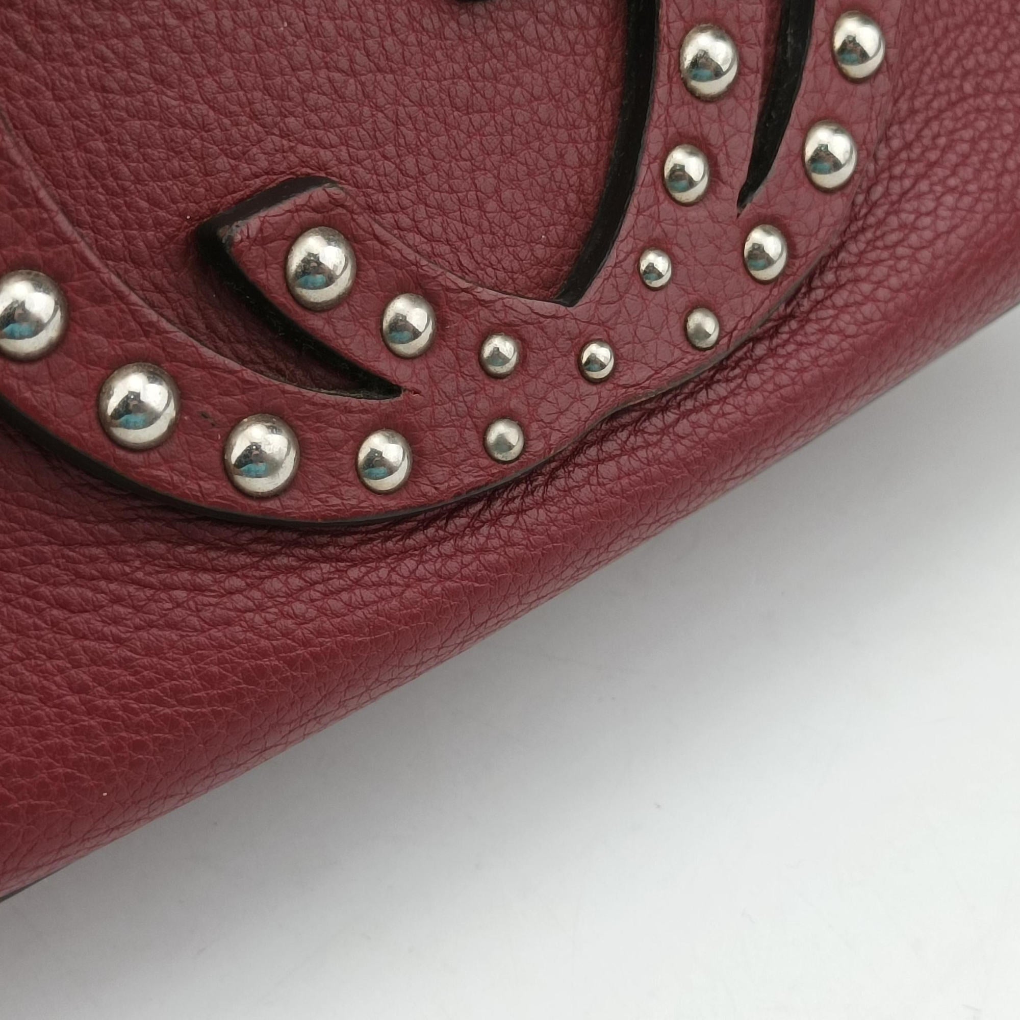 Pre-owned Gucci Soho Burgundy Leather 308364 shoulderbag | stylenewstar