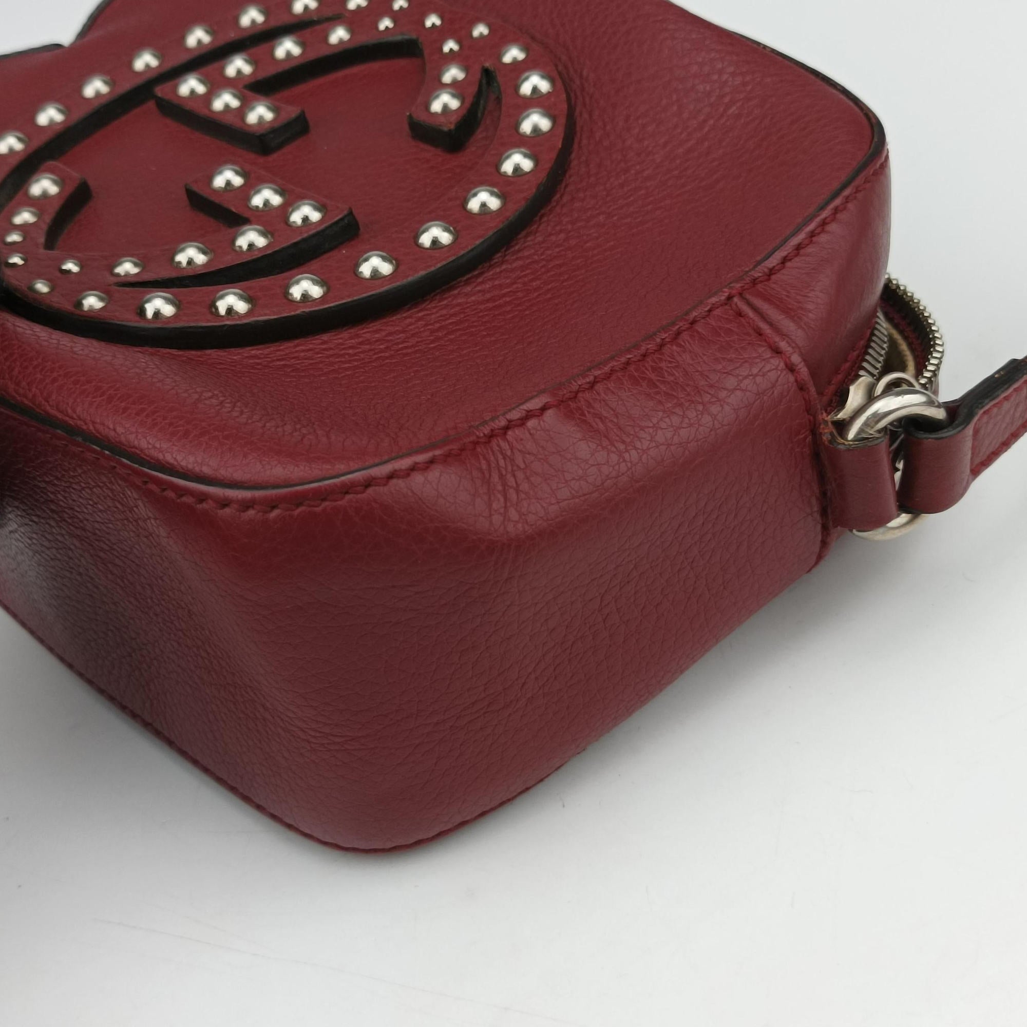 Pre-owned Gucci Soho Burgundy Leather 308364 shoulderbag | stylenewstar