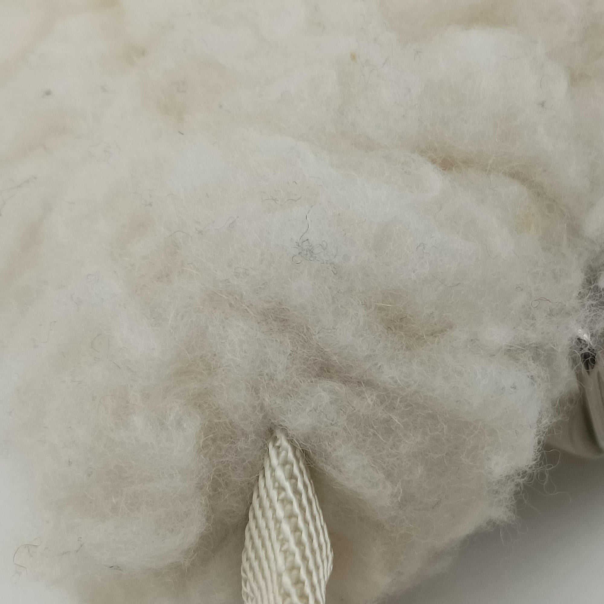 Pre-owned Prada Re-Edition 2000 White Sheep Fur × Nylon Trims 1NE515 handbag | stylenewstar