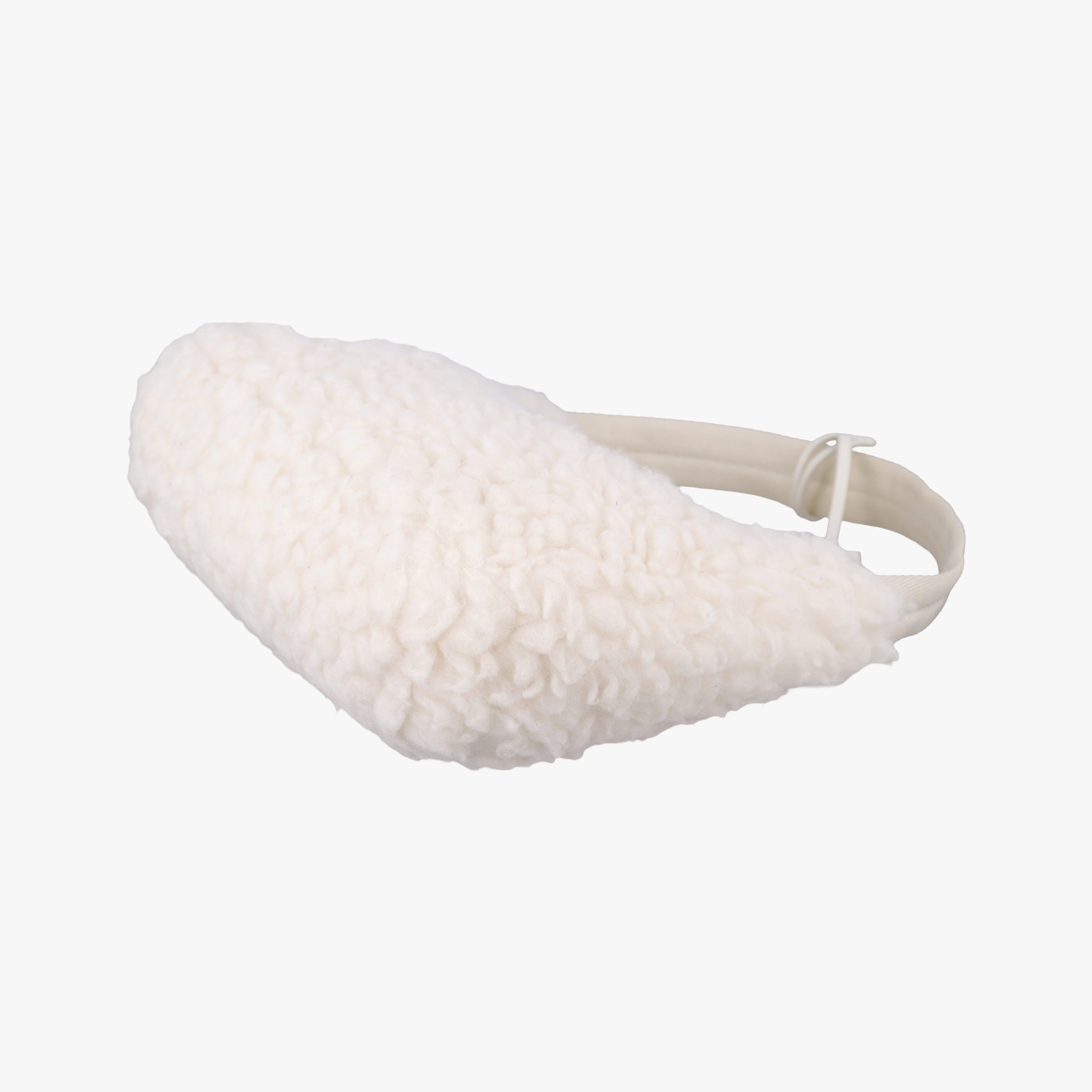 Pre-owned Prada Re-Edition 2000 White Sheep Fur × Nylon Trims 1NE515 handbag | stylenewstar