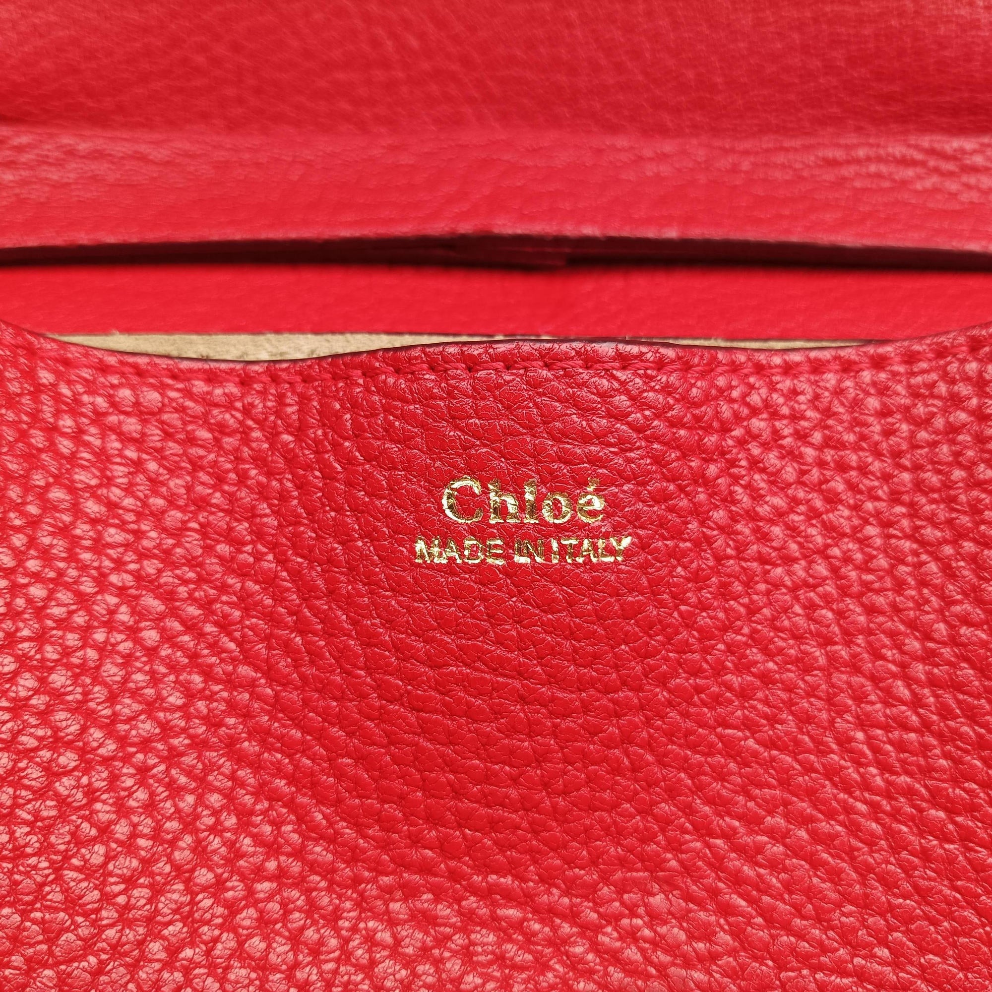 Pre-owned Chloe DREW Red Leather  shoulderbag | stylenewstar