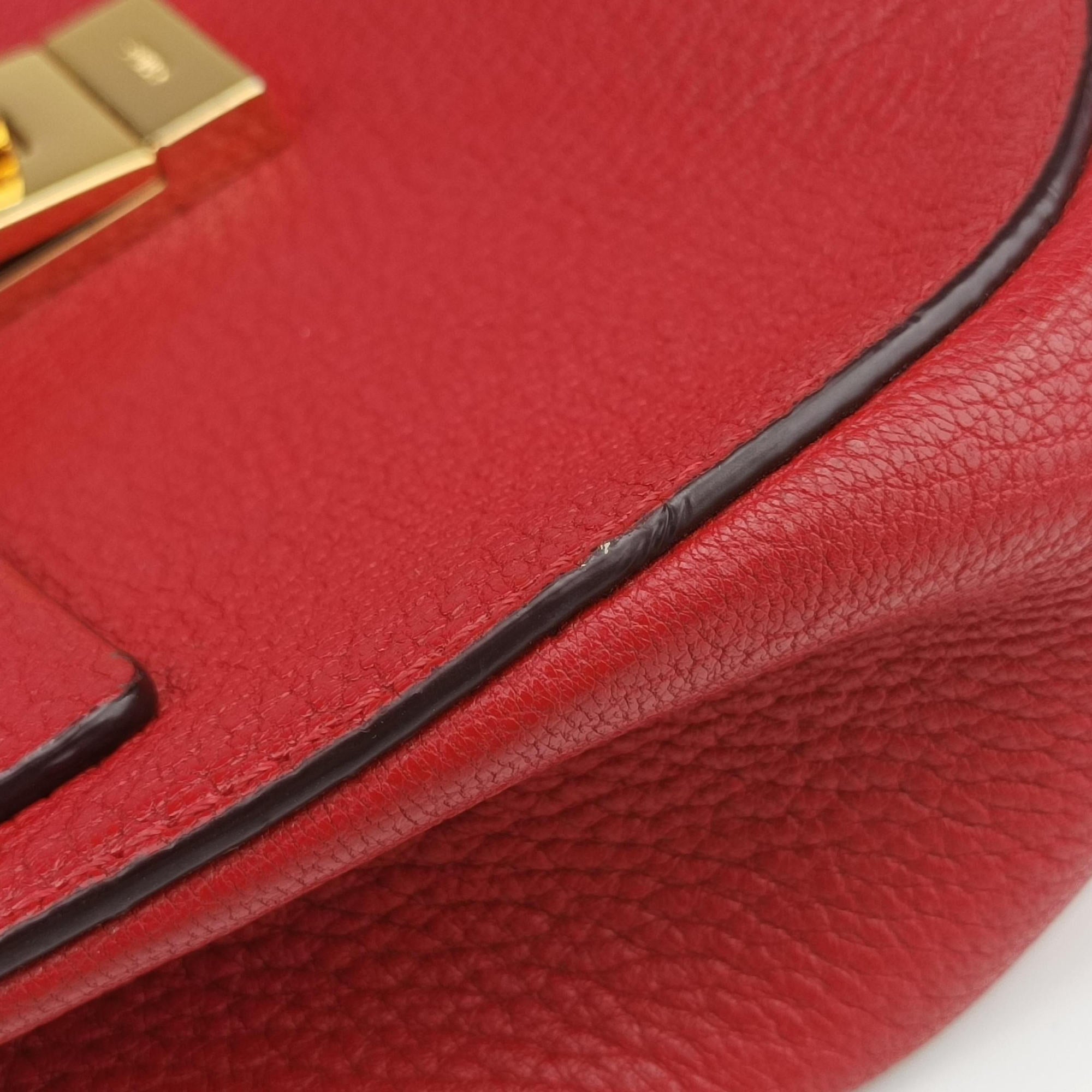 Pre-owned Chloe DREW Red Leather  shoulderbag | stylenewstar