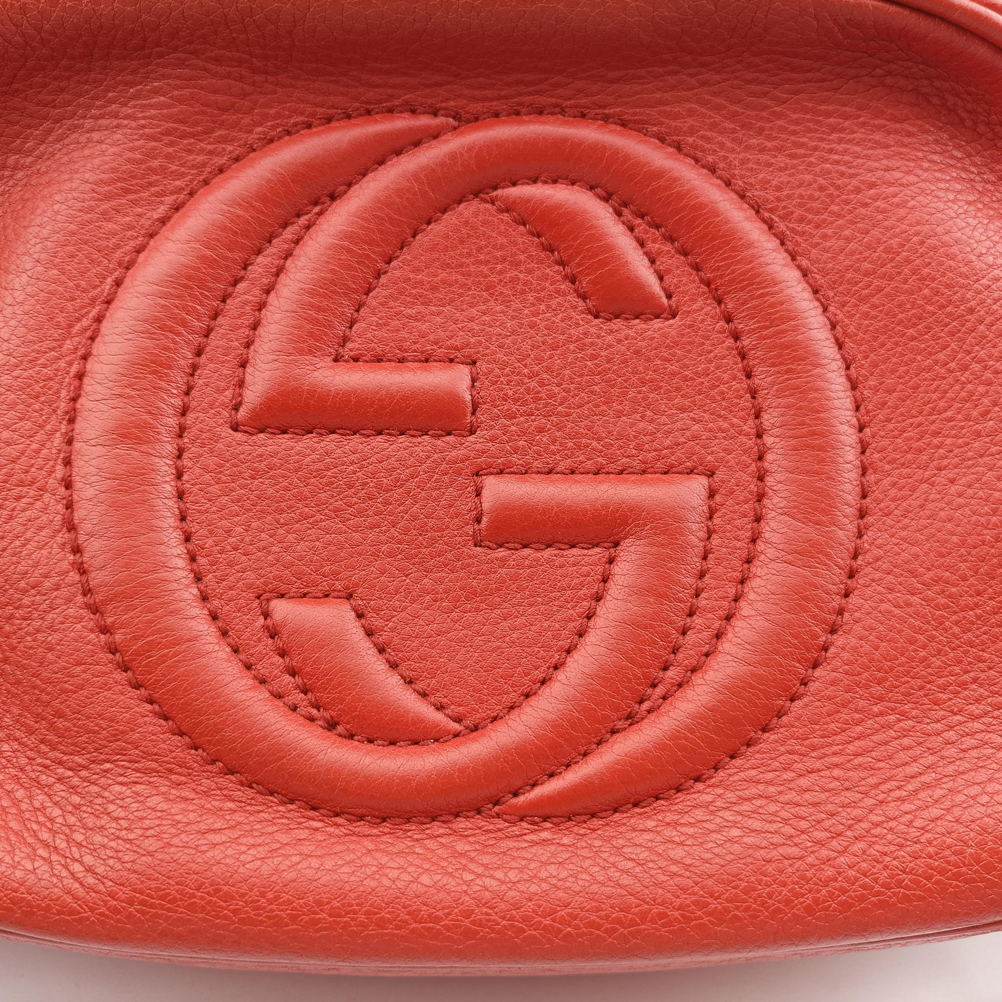 Pre-owned Gucci Soho Orange Leather 308364 shoulderbag | stylenewstar