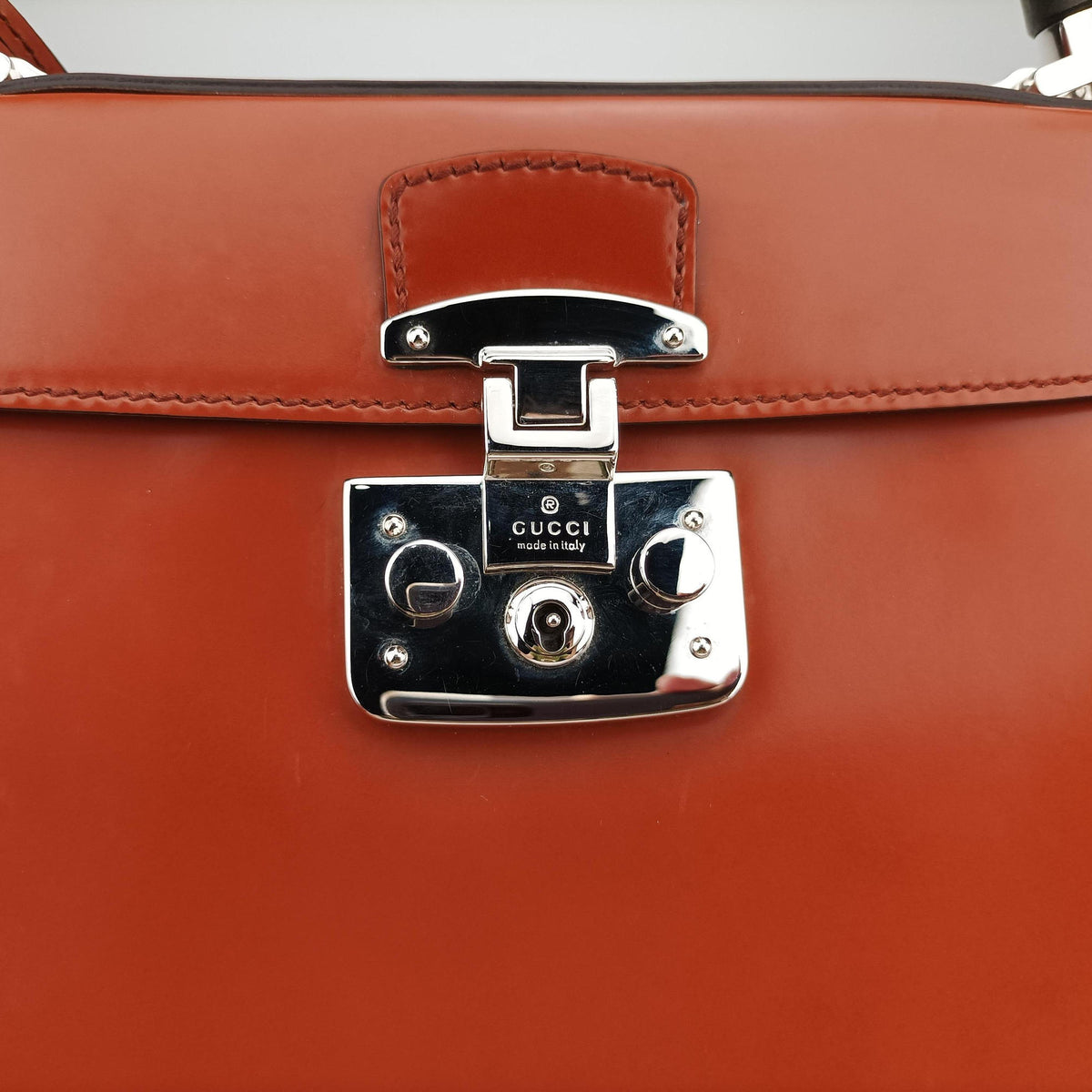 Pre-owned Gucci Bamboo Orange Leather 331830 handbag | stylenewstar