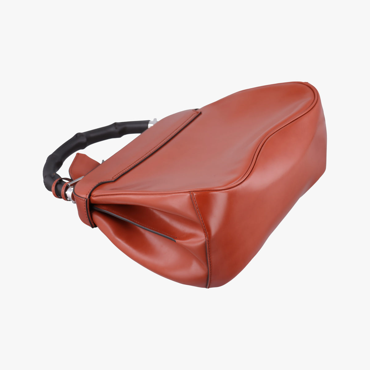 Pre-owned Gucci Bamboo Orange Leather 331830 handbag | stylenewstar