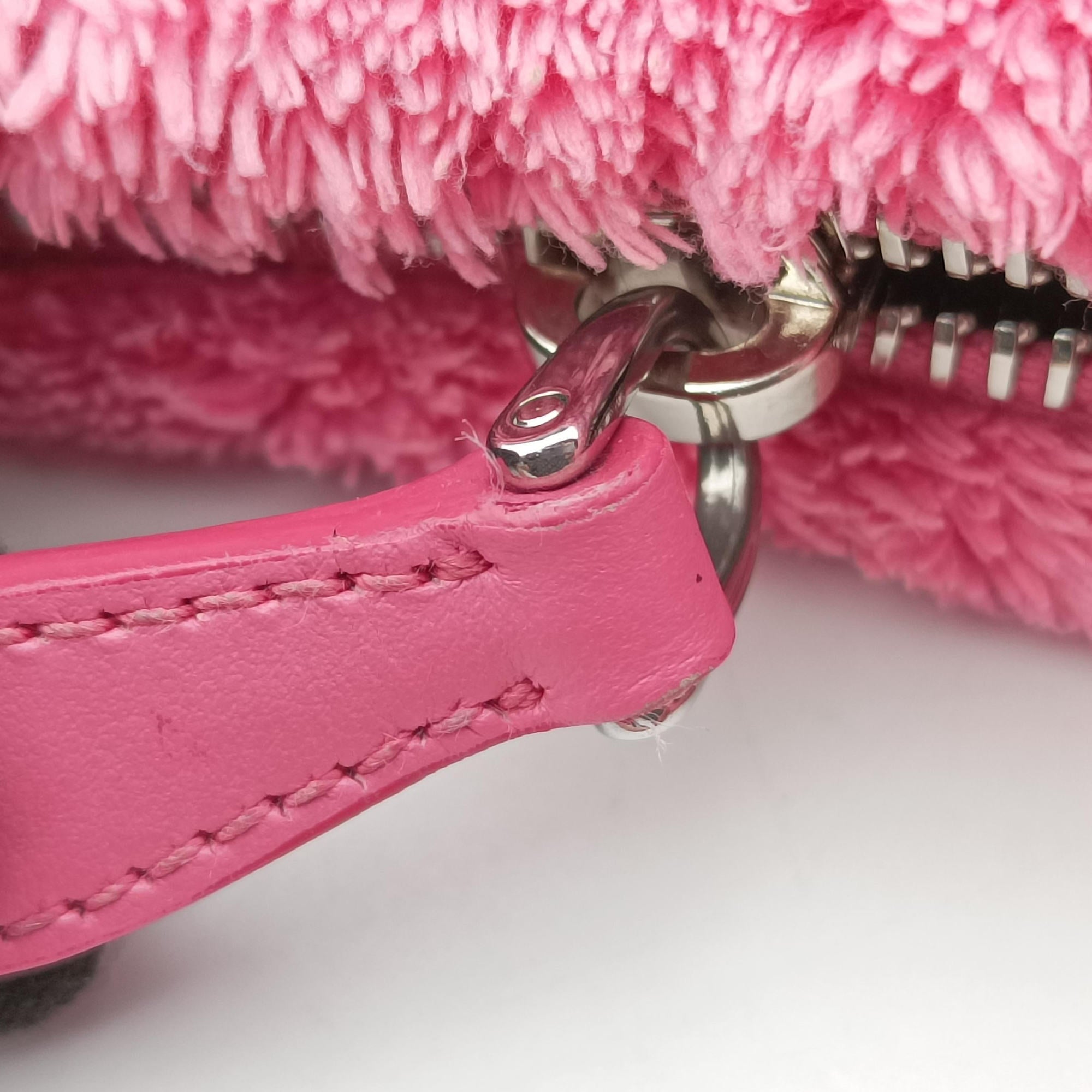 Vintage Prada Re-Edition2000 Pink Terry cloth 1NE515 handbag | stylenewstar