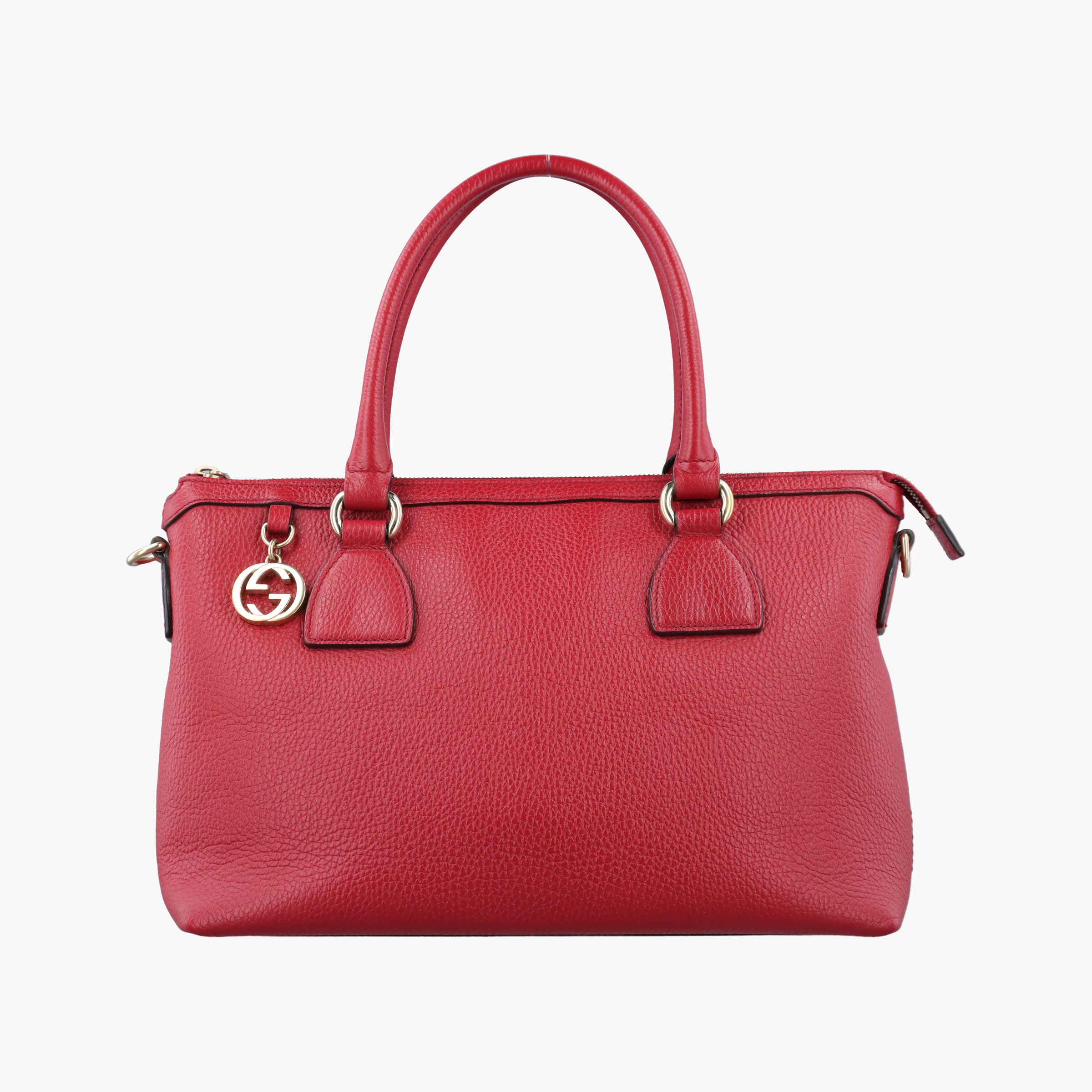 Vintage Gucci interlocking G Charmy Red Leather 449659 handbag | stylenewstar