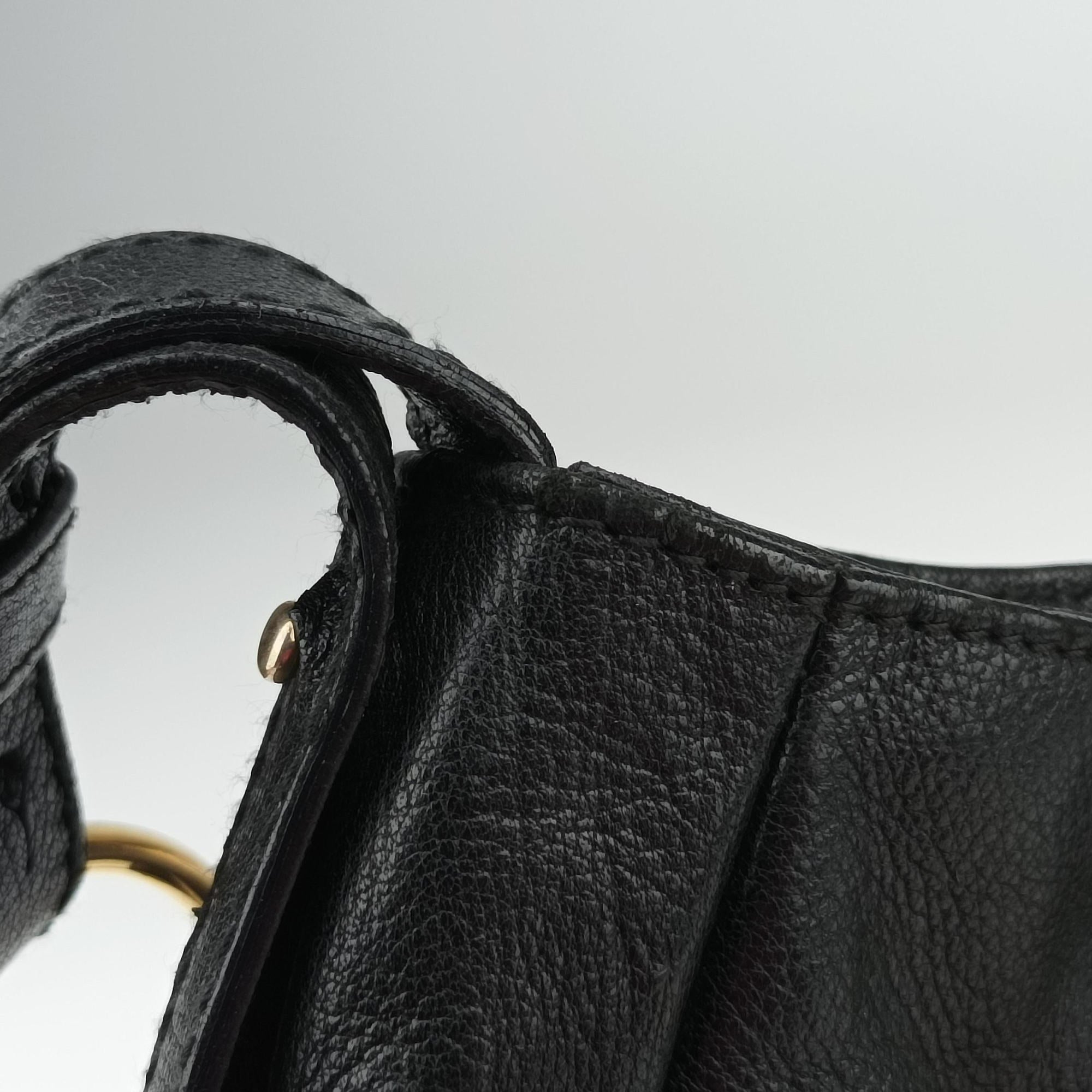 Secondhand Yves Saint Laurent Saharienne Black Leather 139259 shoulderbag | stylenewstar