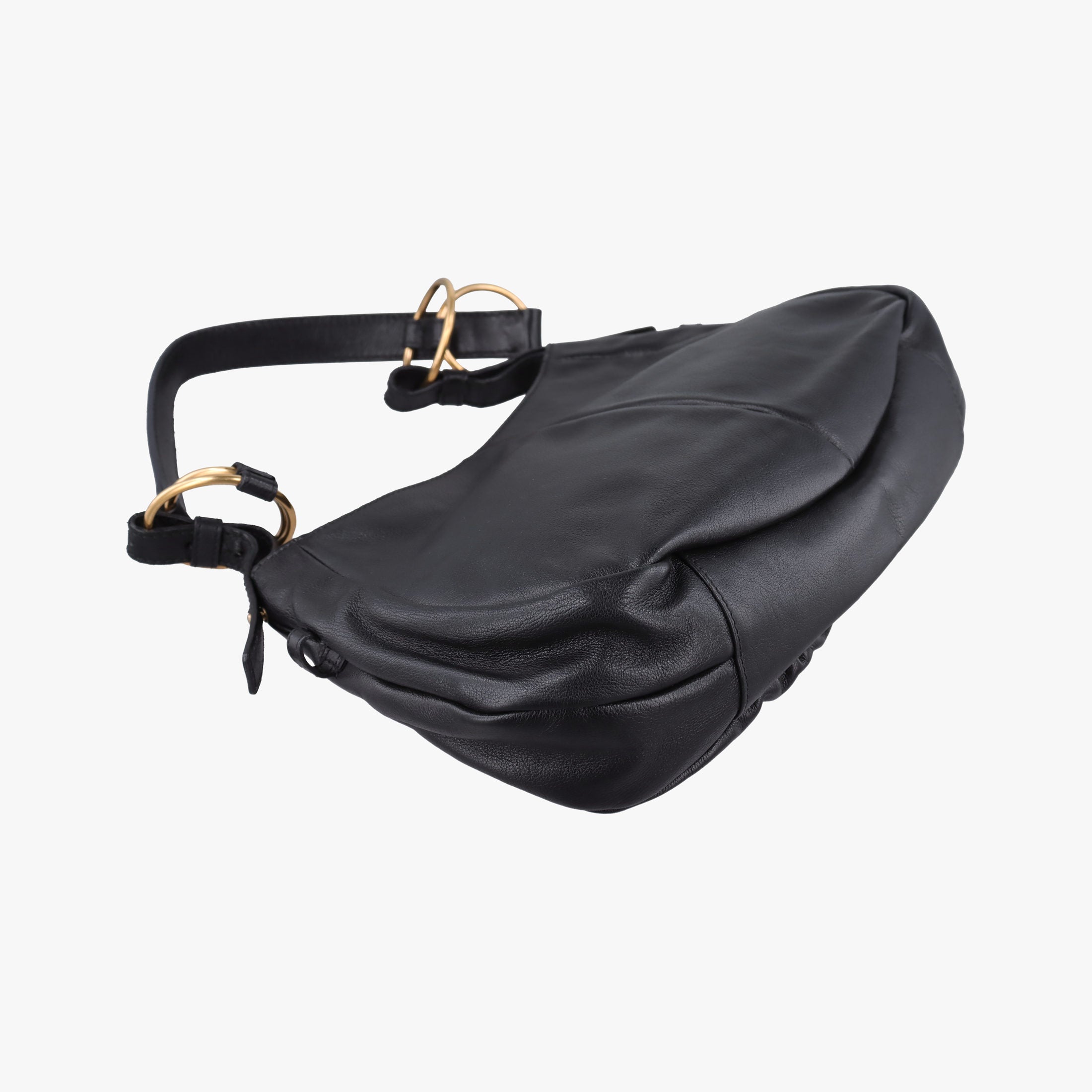 Secondhand Yves Saint Laurent Saharienne Black Leather 139259 shoulderbag | stylenewstar