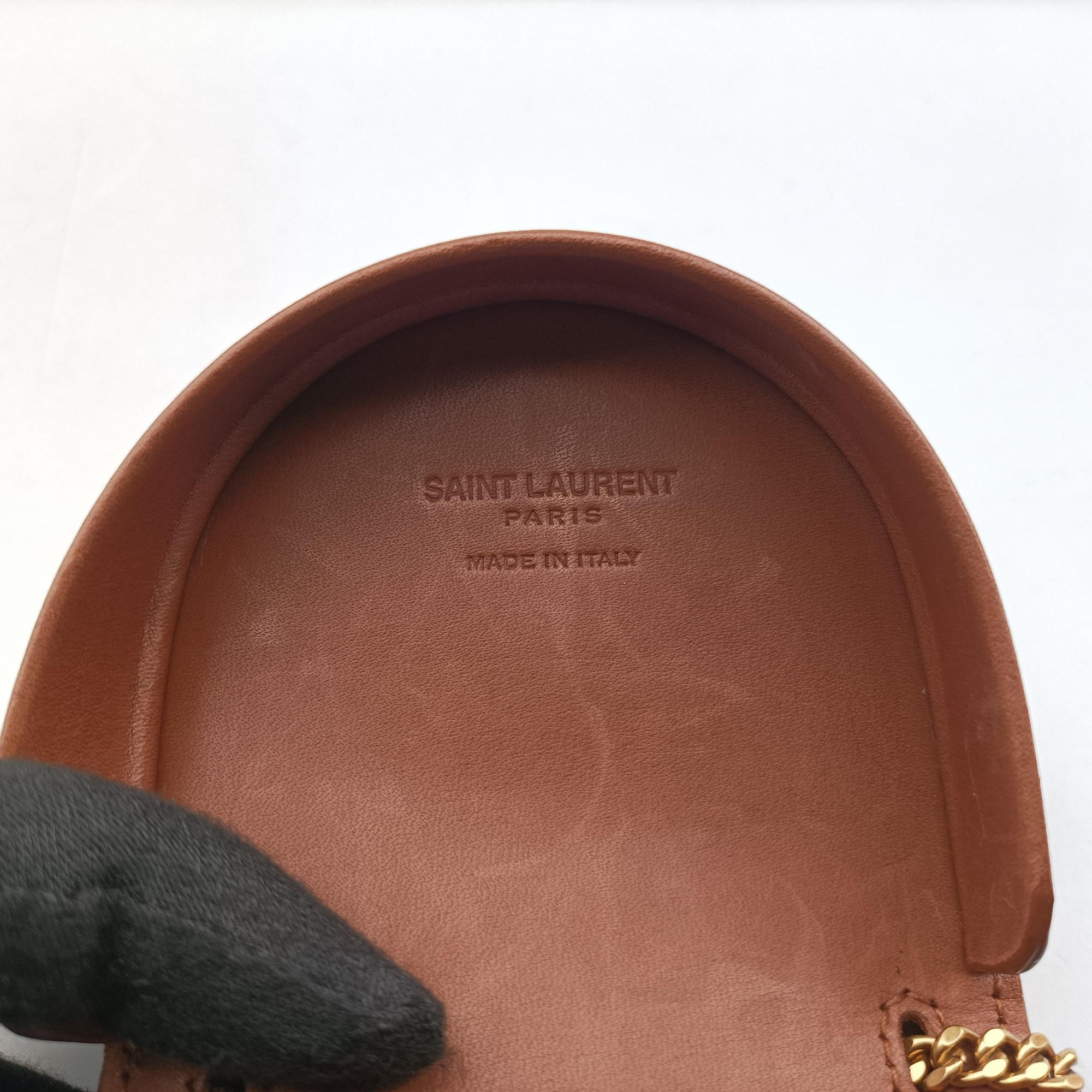 Secondhand Yves Saint Laurent Le K Baby Satchel Brown Shearling x Leather 657818 shoulderbag | stylenewstar