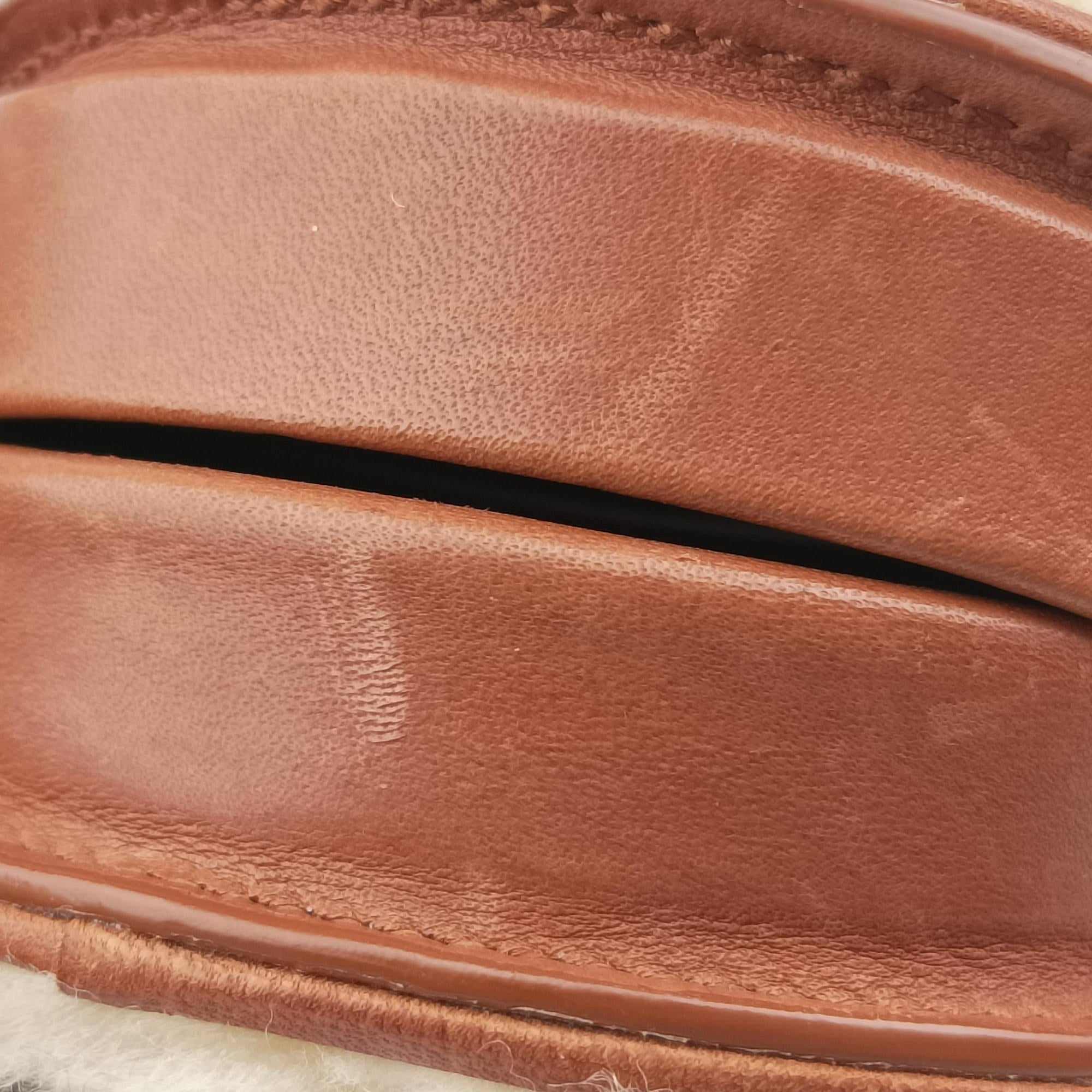 Secondhand Yves Saint Laurent Le K Baby Satchel Brown Shearling x Leather 657818 shoulderbag | stylenewstar