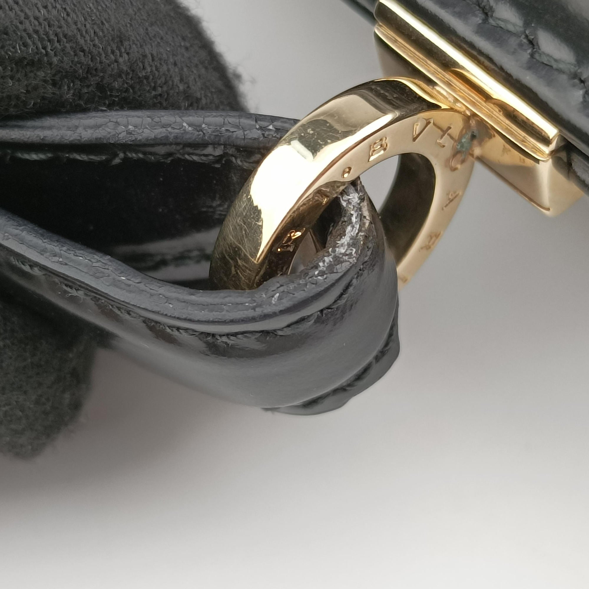 Secondhand Bvlgari Leopard Print Black Leather× Fur  shoulderbag | stylenewstar