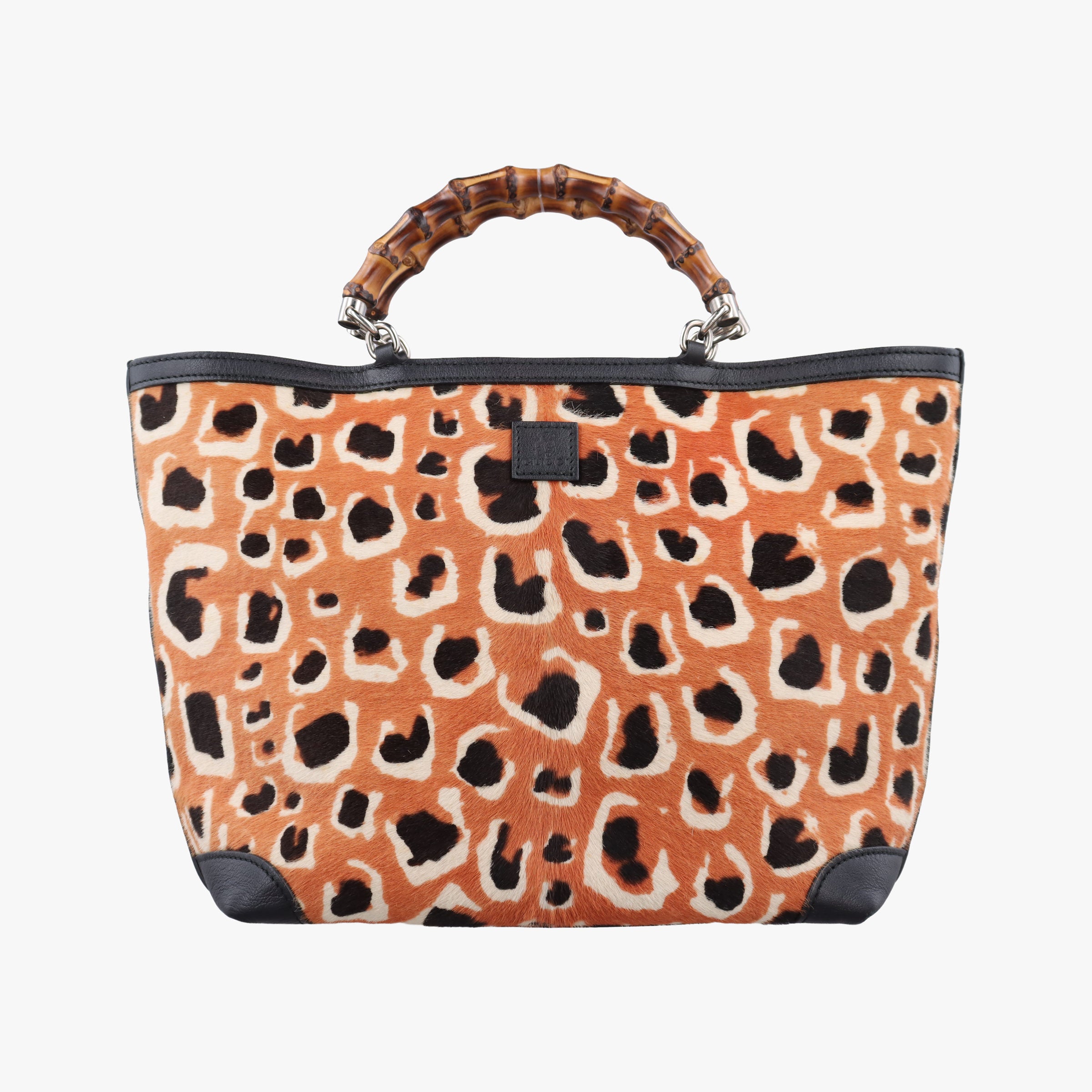 Secondhand Gucci Bamboo Shopper Tote Leopard Leather 311175 handbag | stylenewstar