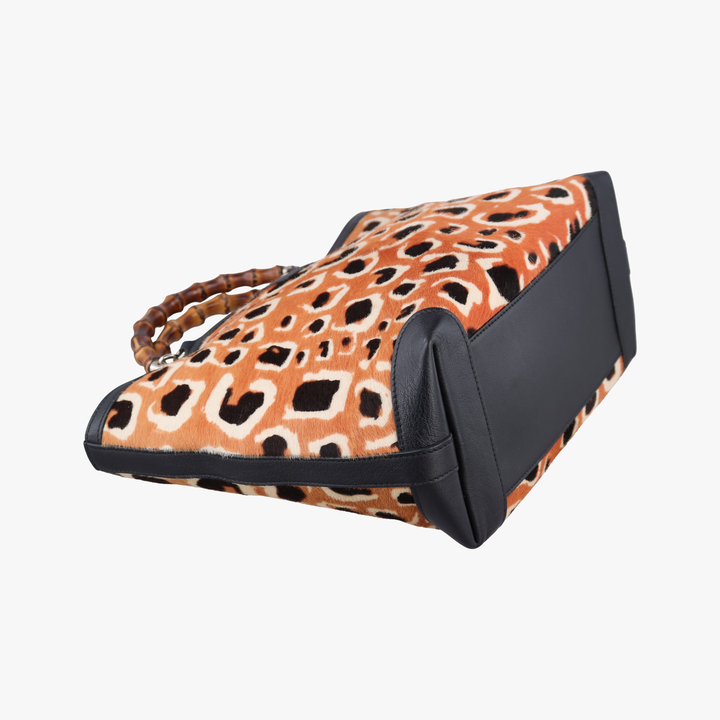 Secondhand Gucci Bamboo Shopper Tote Leopard Leather 311175 handbag | stylenewstar