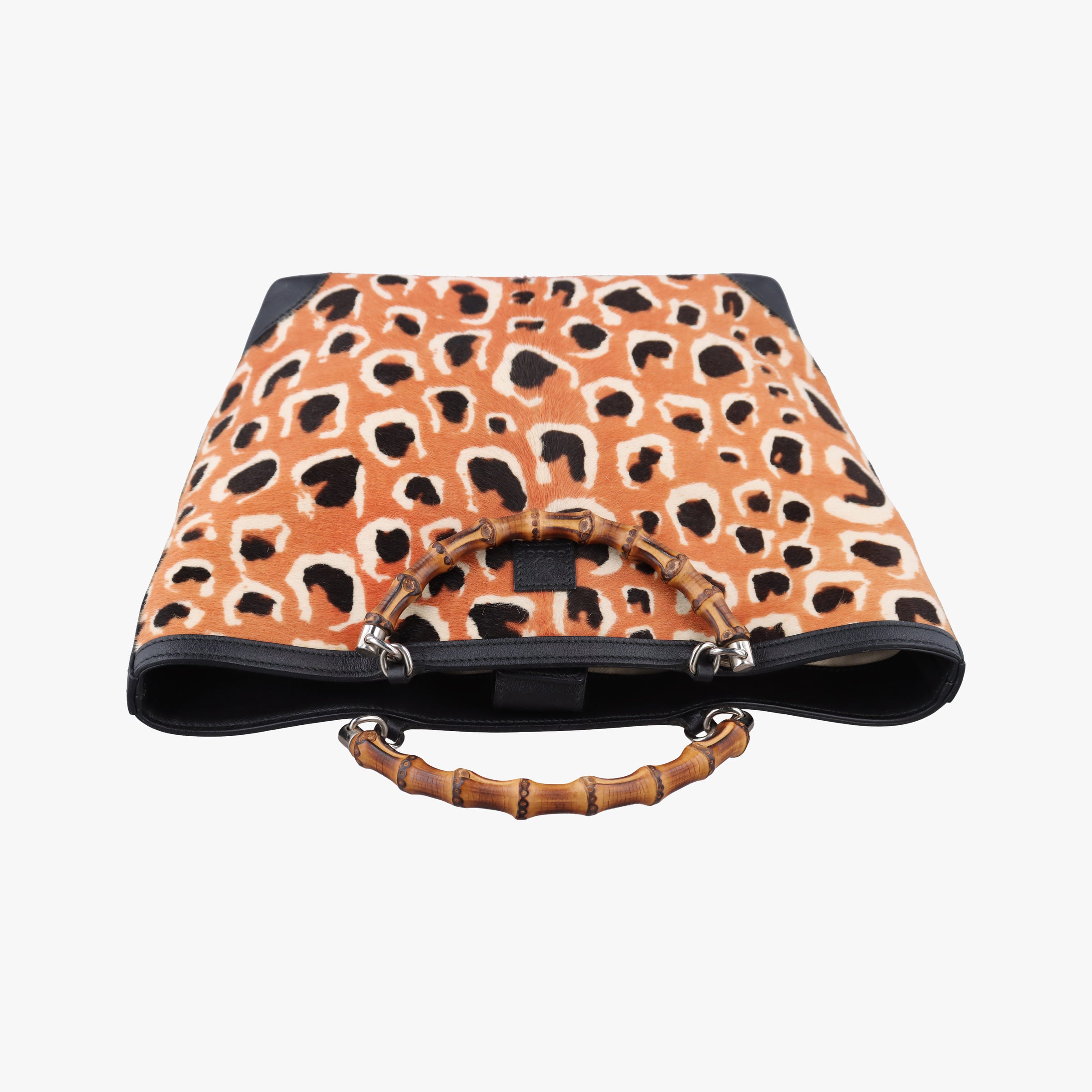Secondhand Gucci Bamboo Shopper Tote Leopard Leather 311175 handbag | stylenewstar