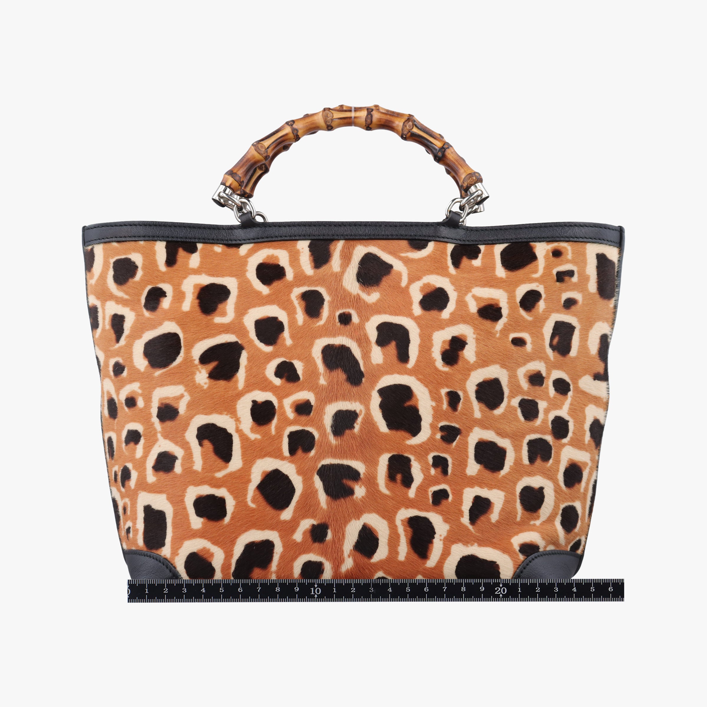 Secondhand Gucci Bamboo Shopper Tote Leopard Leather 311175 handbag | stylenewstar