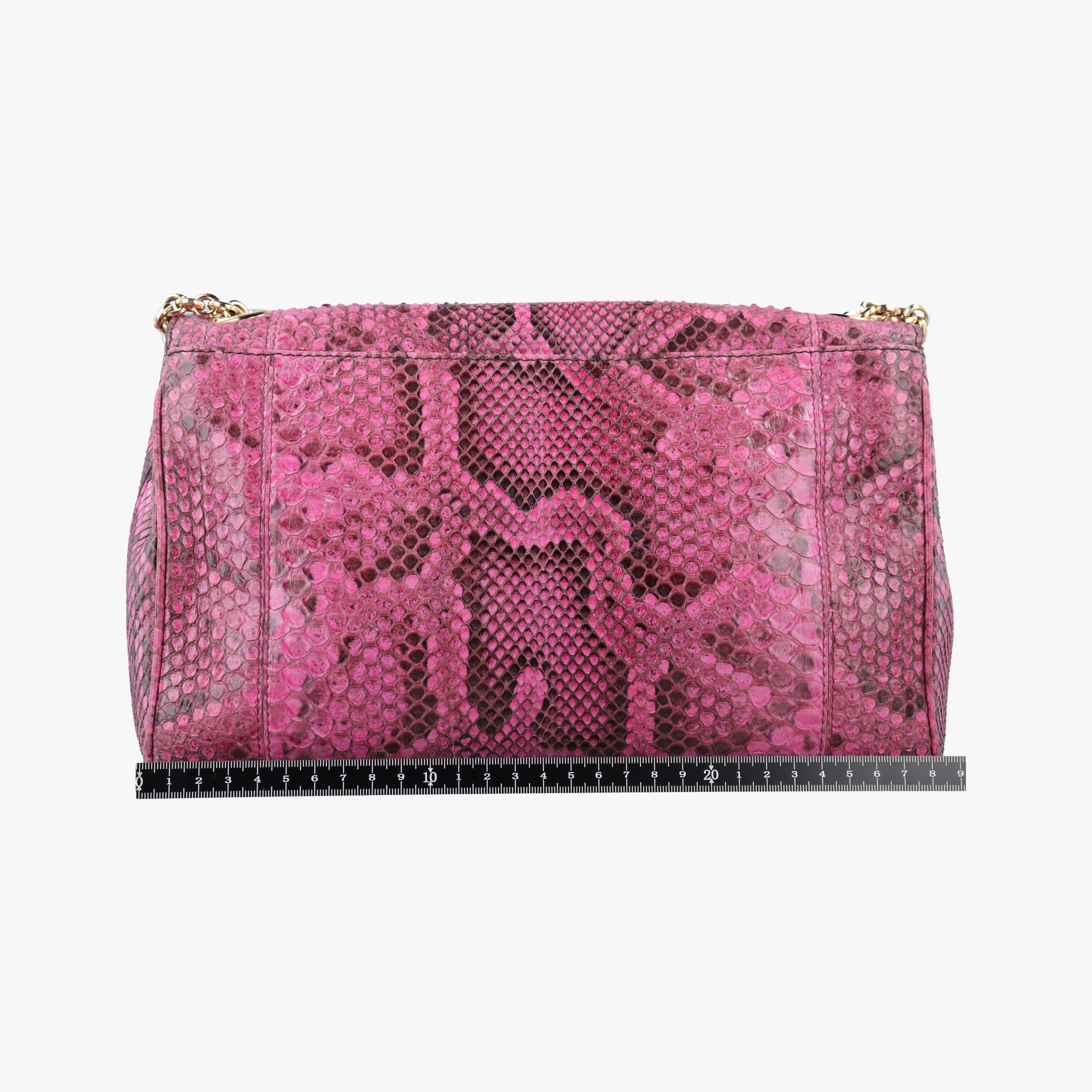 Pre-owned Dolce & Gabbana Exotic Leather Sicily Red×Black snakeskin  shoulderbag | stylenewstar