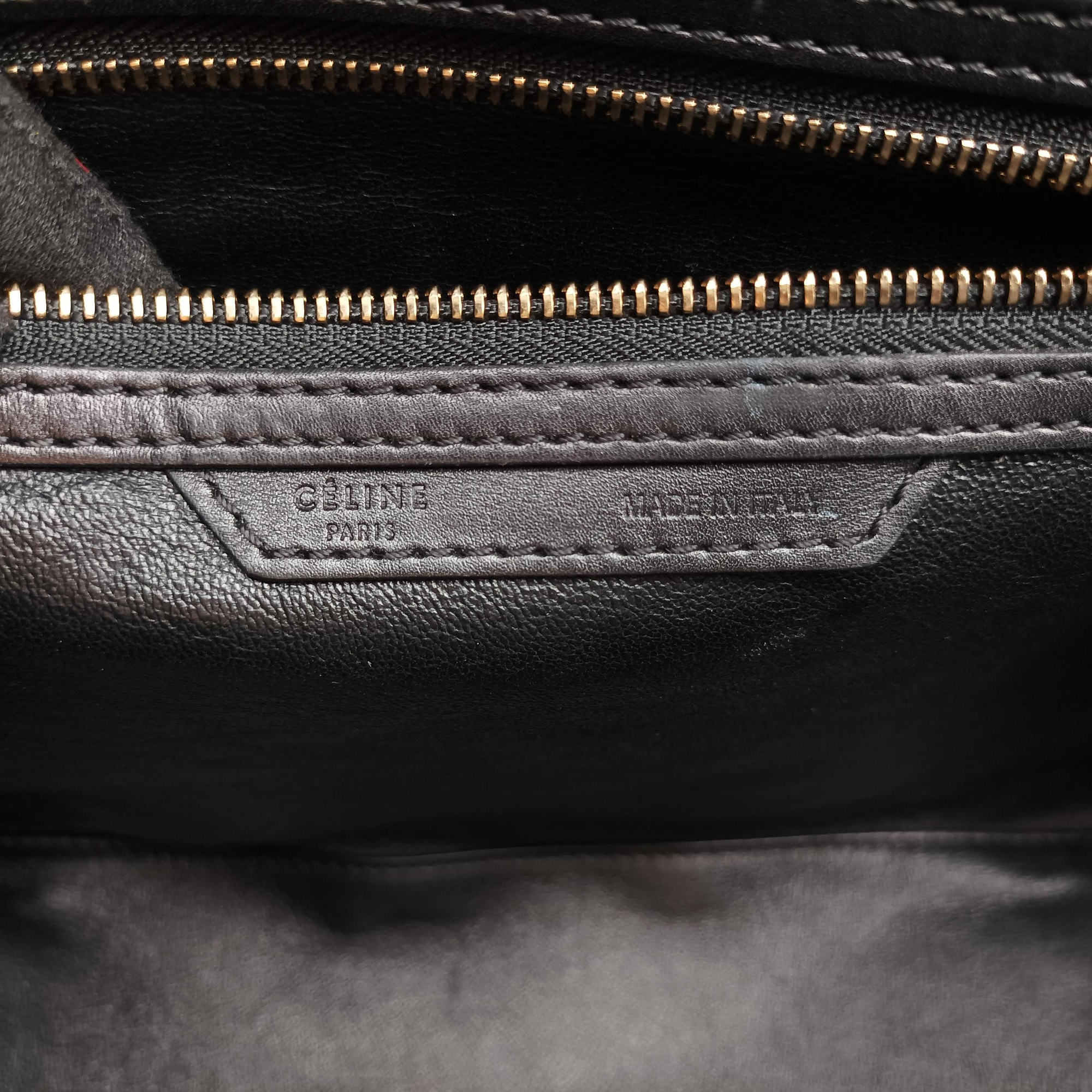 Vintage Celine Luggage Mini Shopper Black×Blue×Red Leather×Ponyhair  handbag | stylenewstar