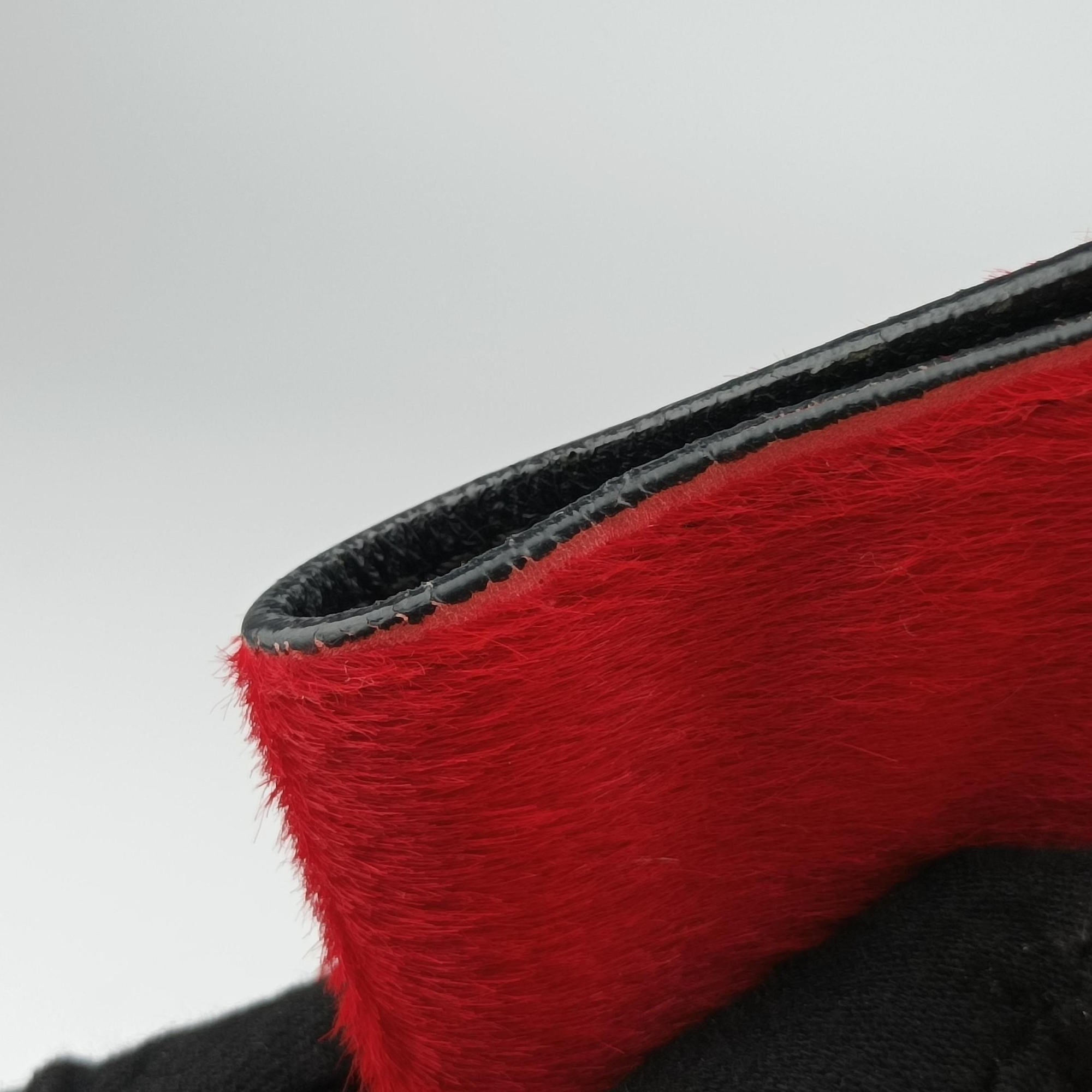 Vintage Celine Luggage Mini Shopper Black×Blue×Red Leather×Ponyhair  handbag | stylenewstar