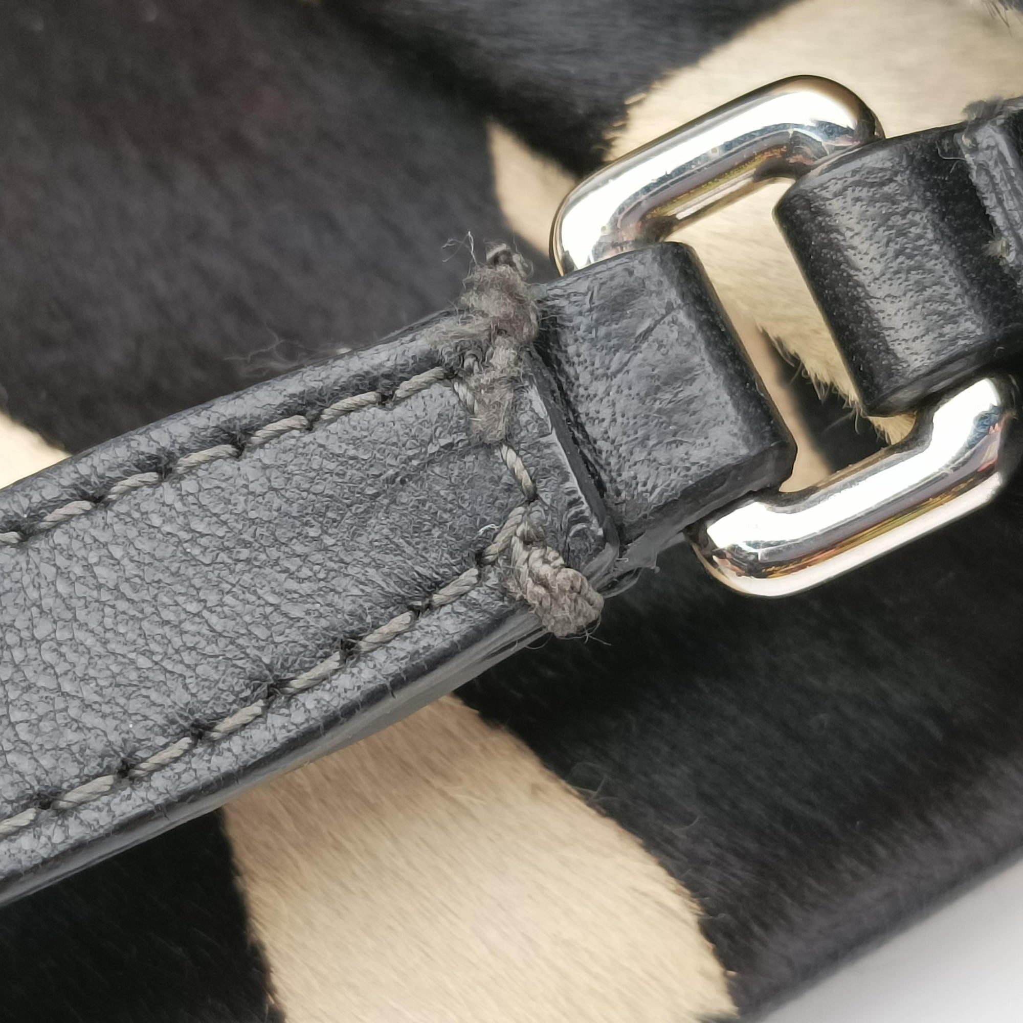 Pre-owned Dolce & Gabbana Zebra Print Black × White Ponyhair  shoulderbag | stylenewstar