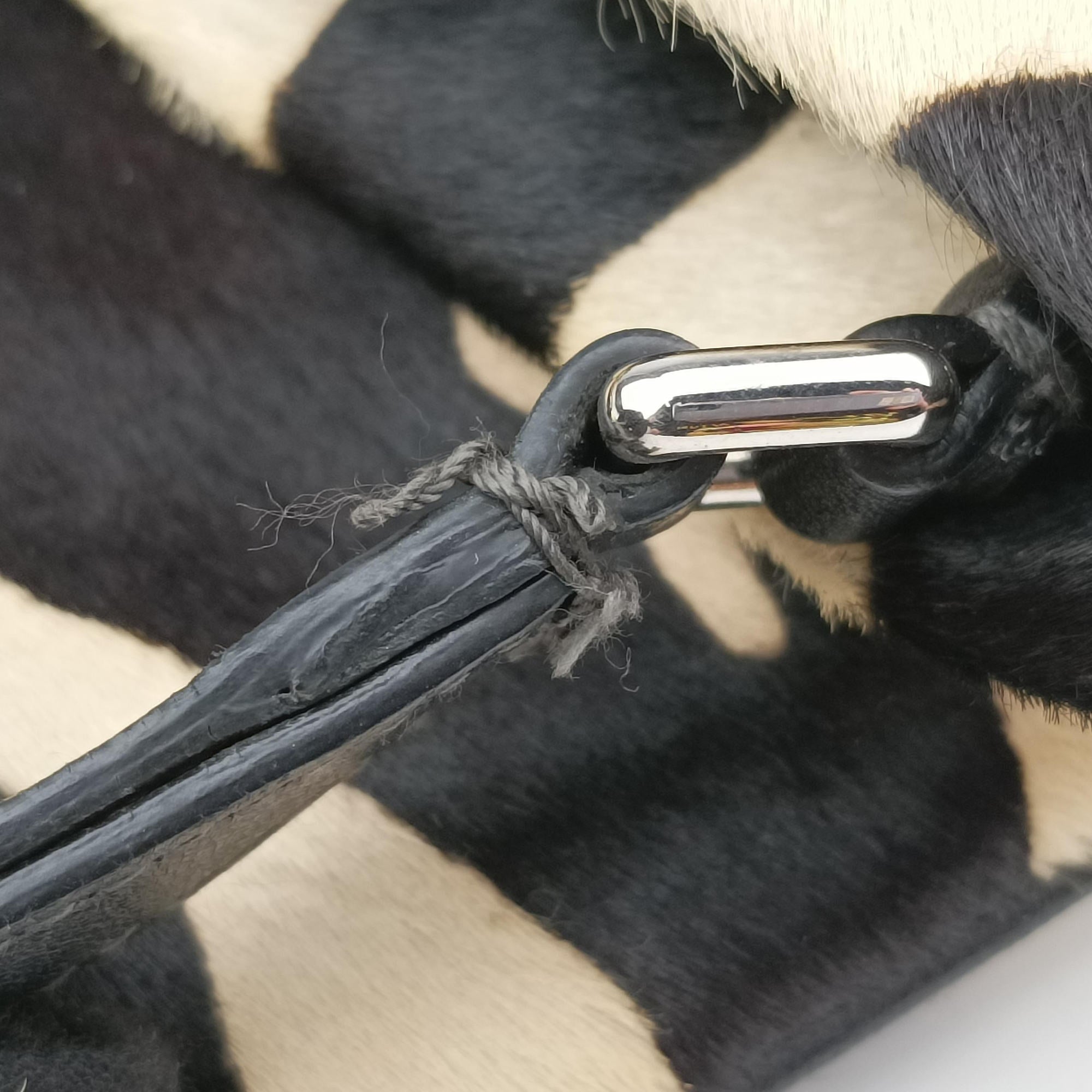 Pre-owned Dolce & Gabbana Zebra Print Black × White Ponyhair  shoulderbag | stylenewstar