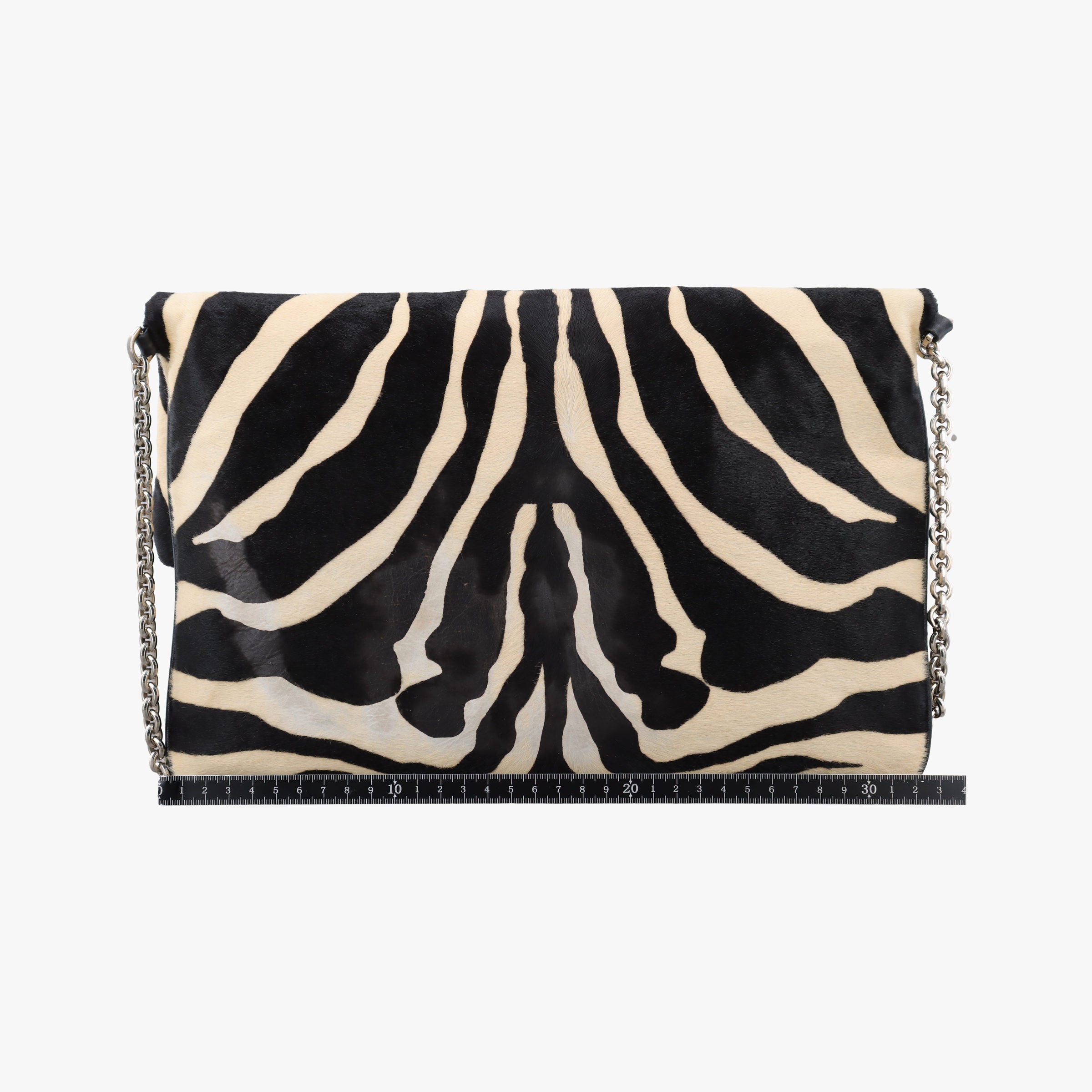 Pre-owned Dolce & Gabbana Zebra Print Black × White Ponyhair  shoulderbag | stylenewstar