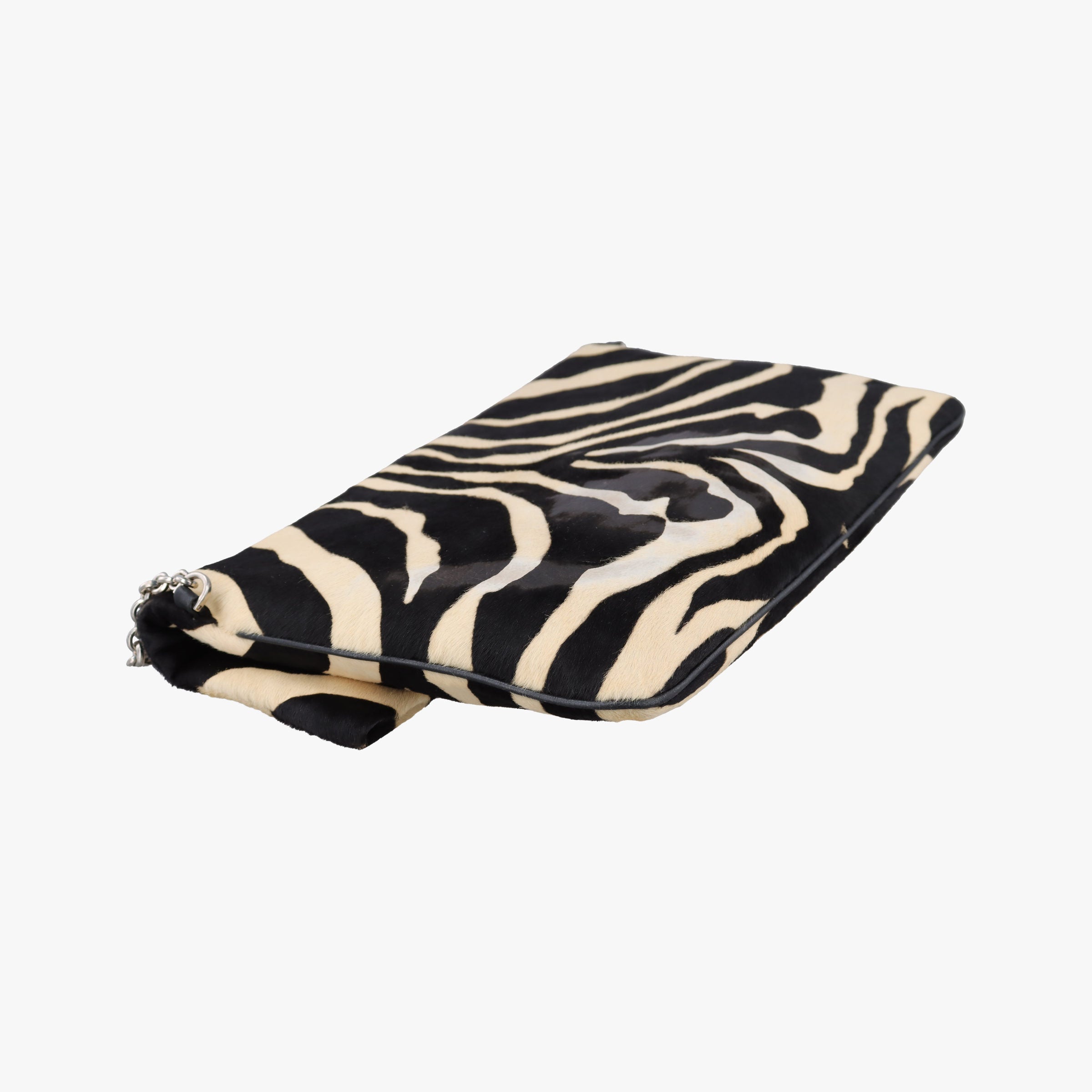 Pre-owned Dolce & Gabbana Zebra Print Black × White Ponyhair  shoulderbag | stylenewstar
