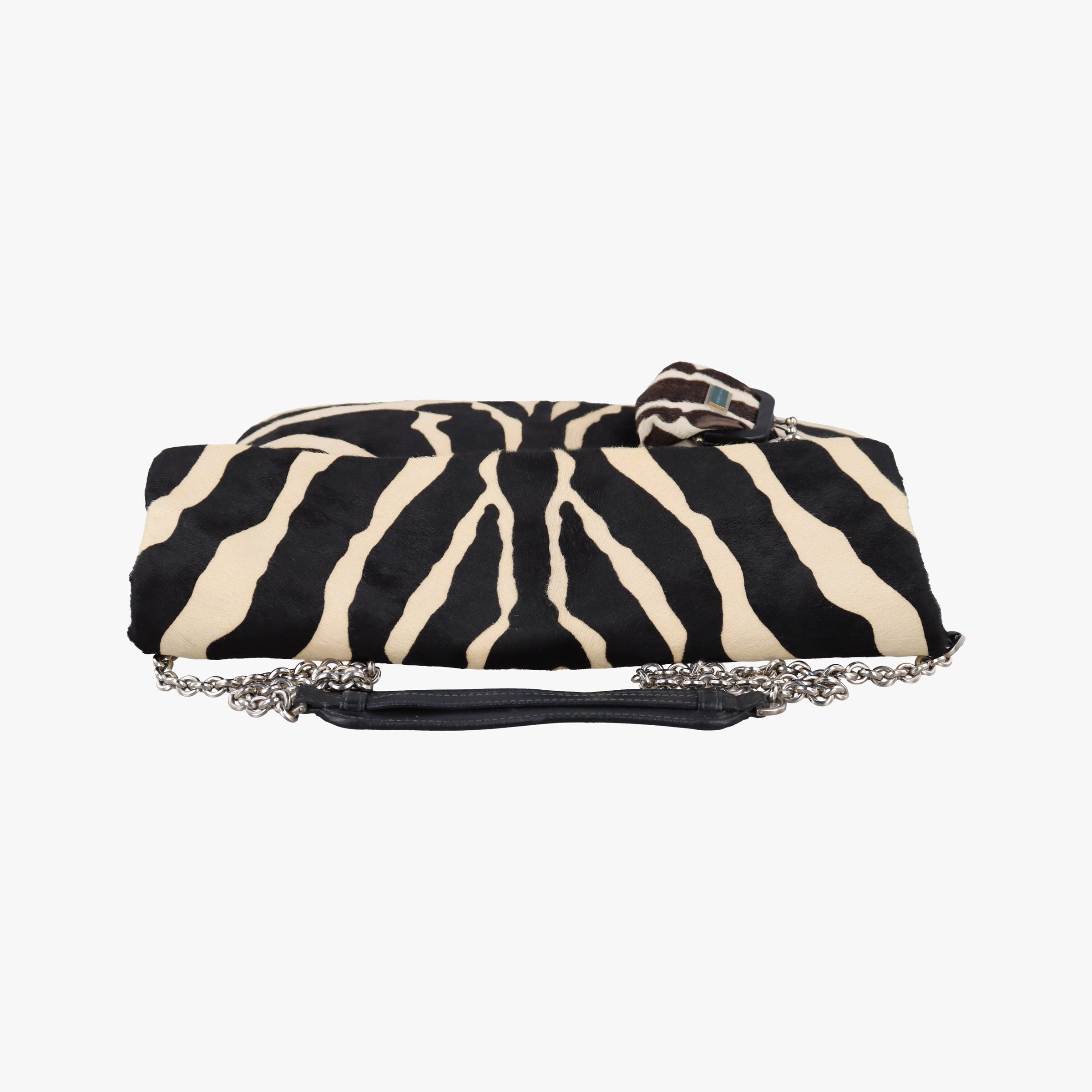 Pre-owned Dolce & Gabbana Zebra Print Black × White Ponyhair  shoulderbag | stylenewstar