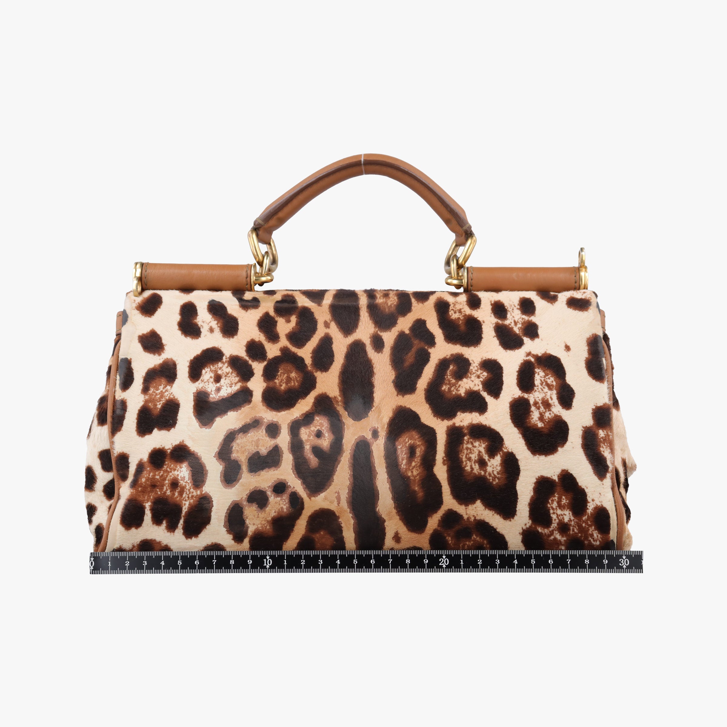 Pre-owned Dolce & Gabbana SICILY Leopard Multicolour ponyhair  shoulderbag | stylenewstar