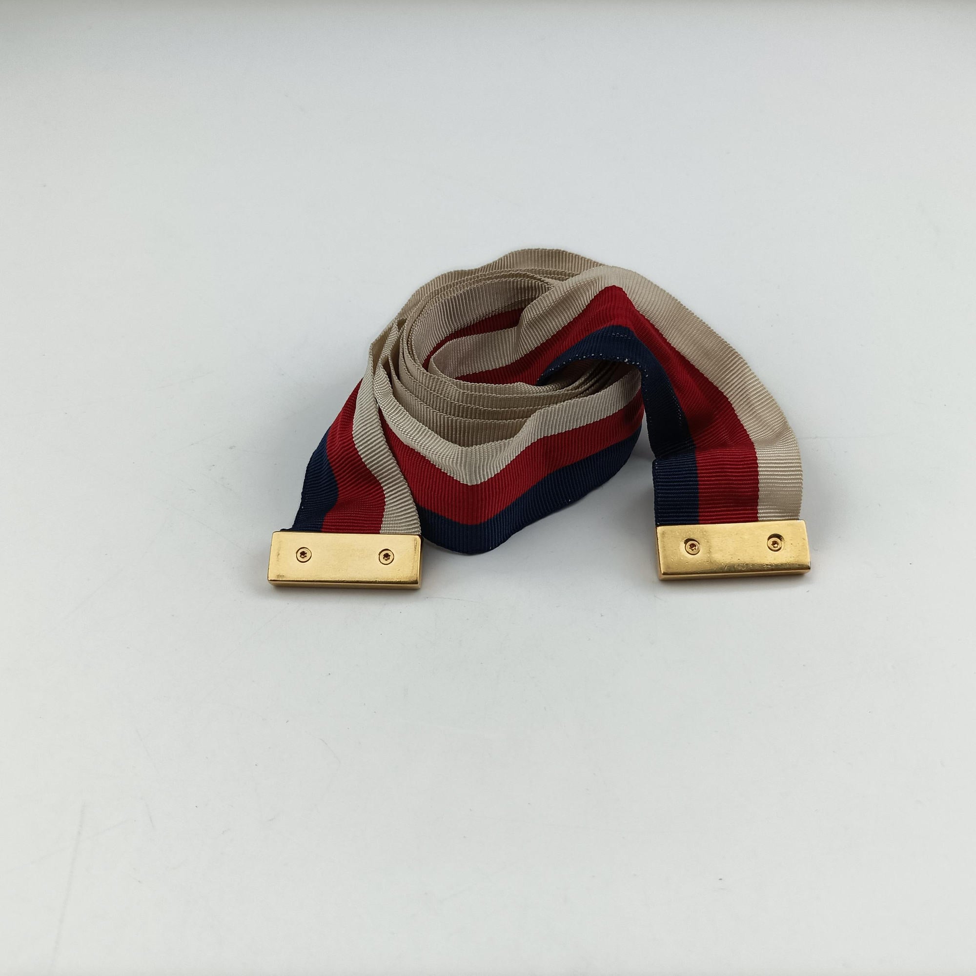 Vintage Gucci Sylvie Ivory×Navy×Red Leather 524405 shoulderbag | stylenewstar
