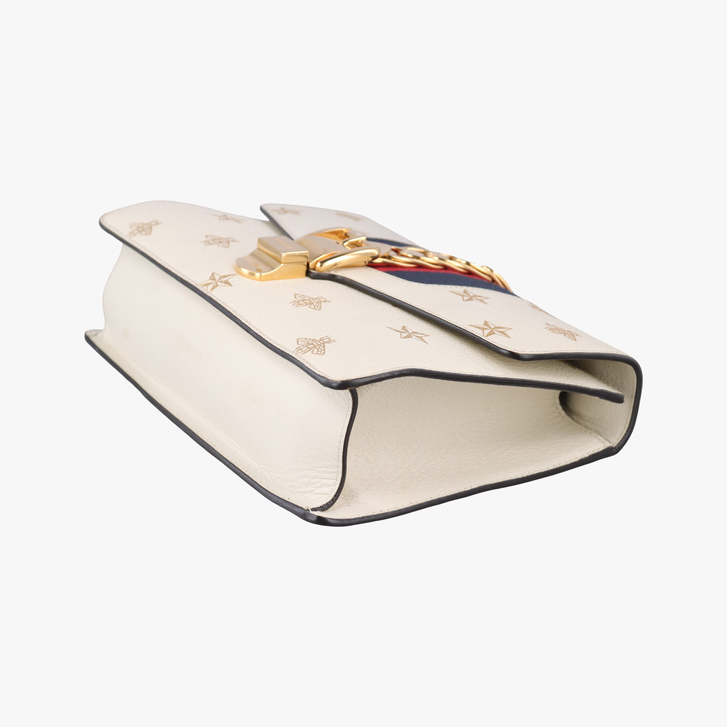 Vintage Gucci Sylvie Ivory×Navy×Red Leather 524405 shoulderbag | stylenewstar