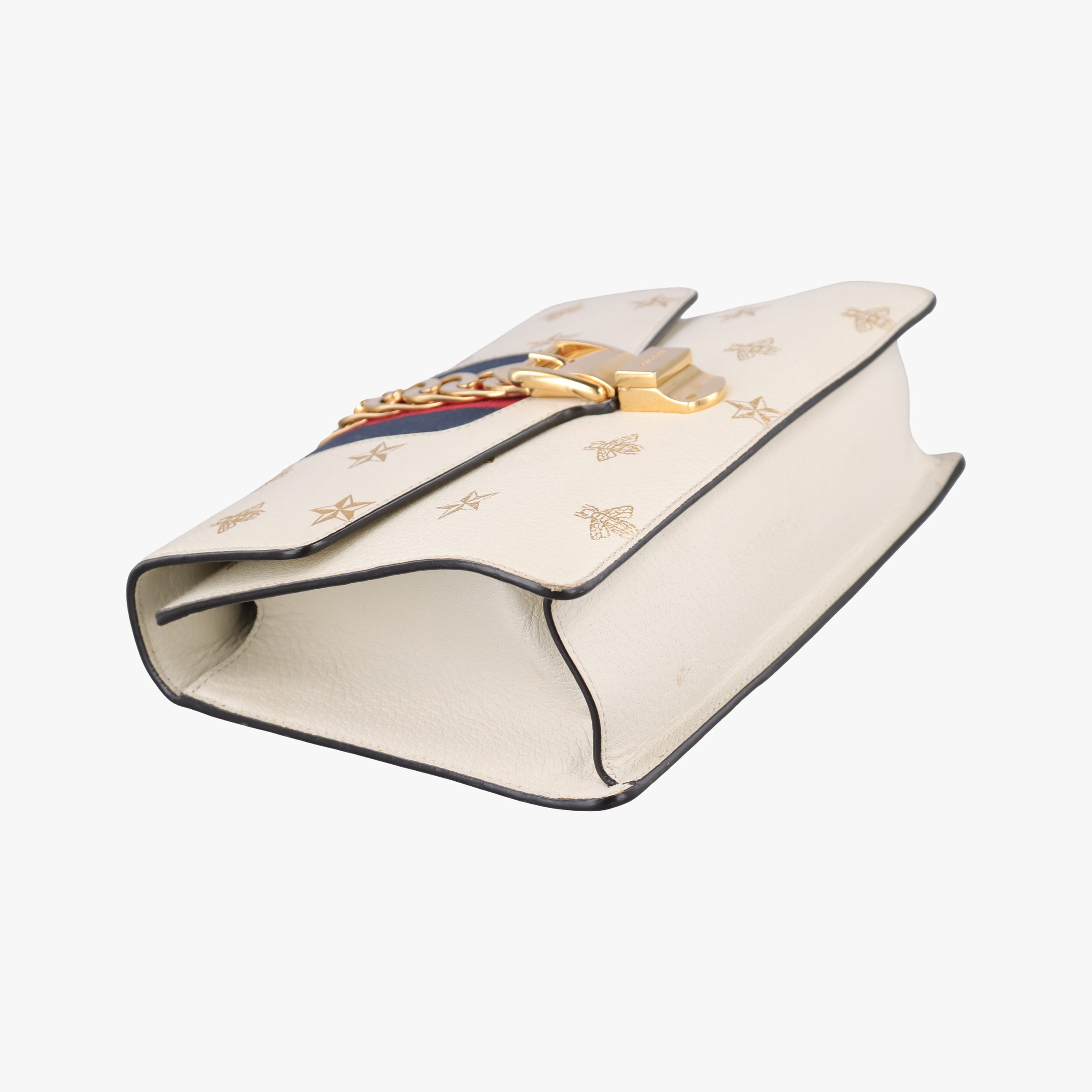 Vintage Gucci Sylvie Ivory×Navy×Red Leather 524405 shoulderbag | stylenewstar