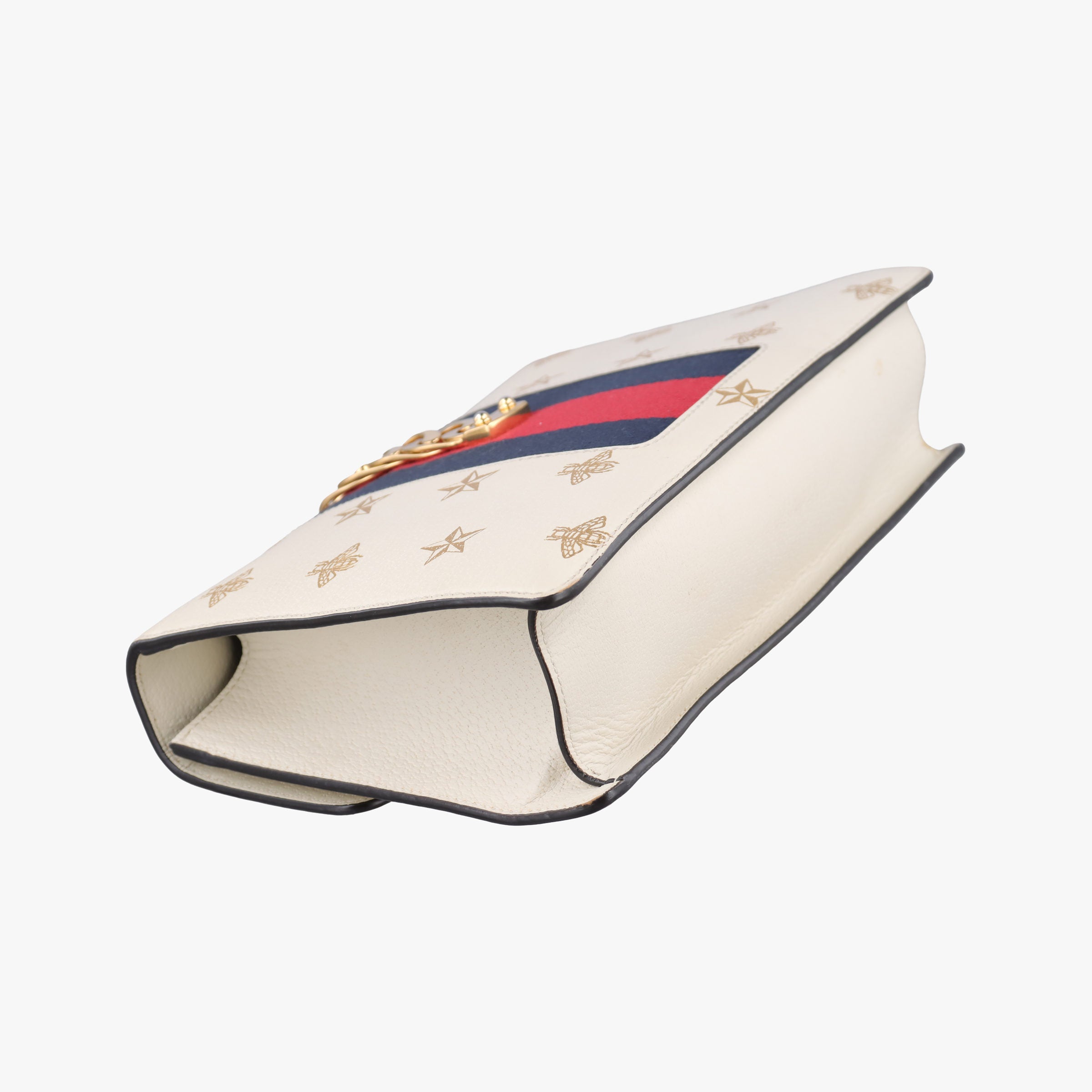 Vintage Gucci Sylvie Ivory×Navy×Red Leather 524405 shoulderbag | stylenewstar